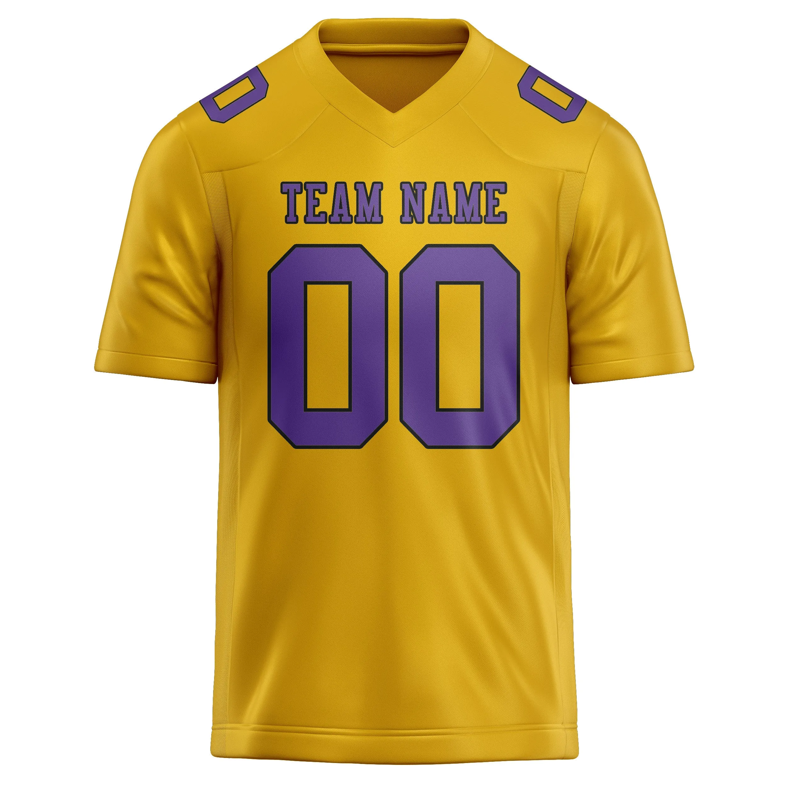 Custom Gold Light Purple Football Jersey sold by Tailorly product image thumbnail 2