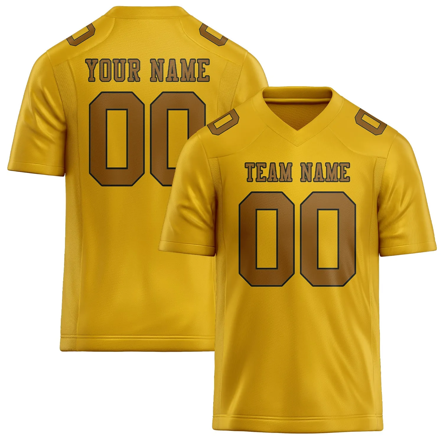 Custom Gold Khaki Football Jersey sold by Tailorly