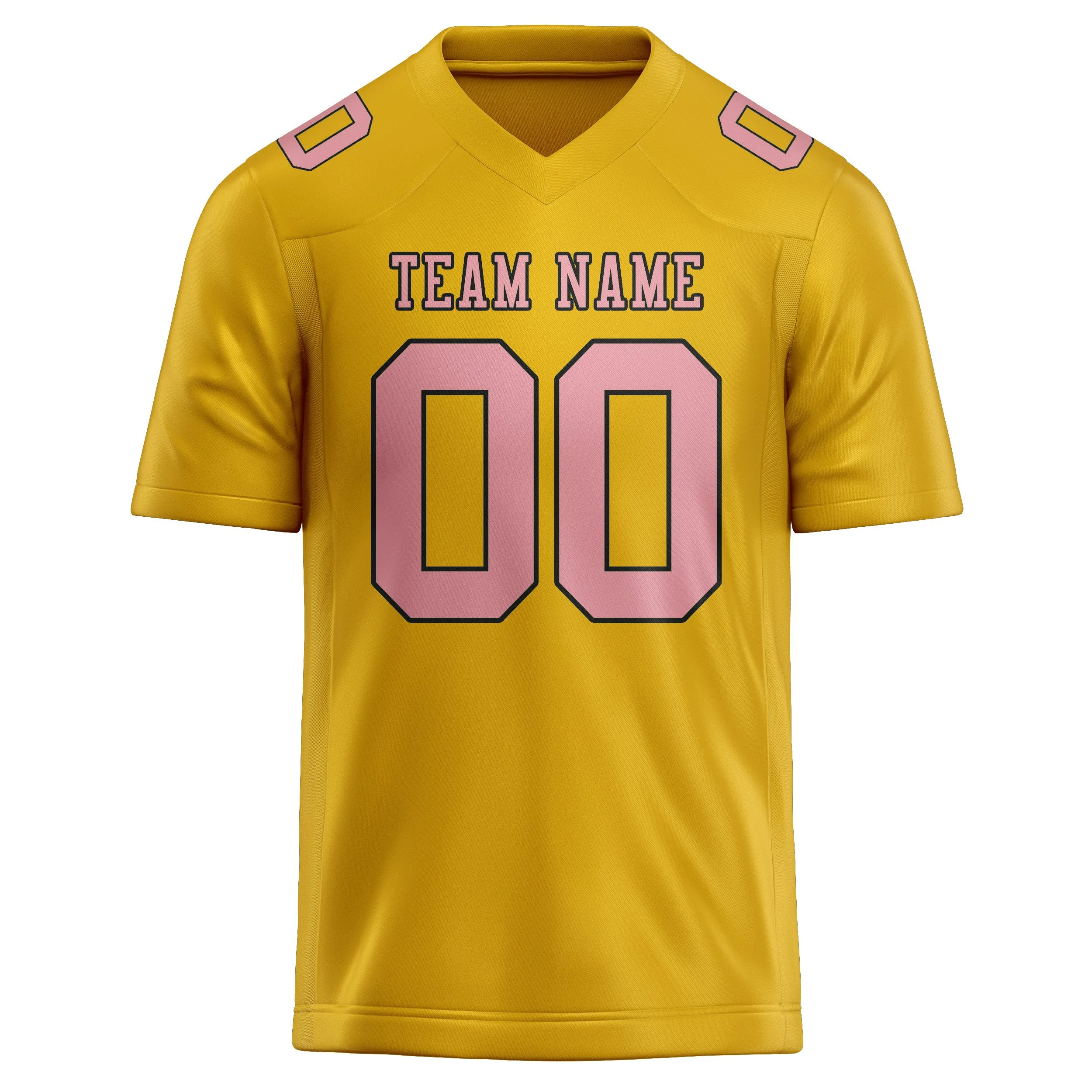 Custom Gold Light Pink Football Jersey sold by Tailorly product image thumbnail 2