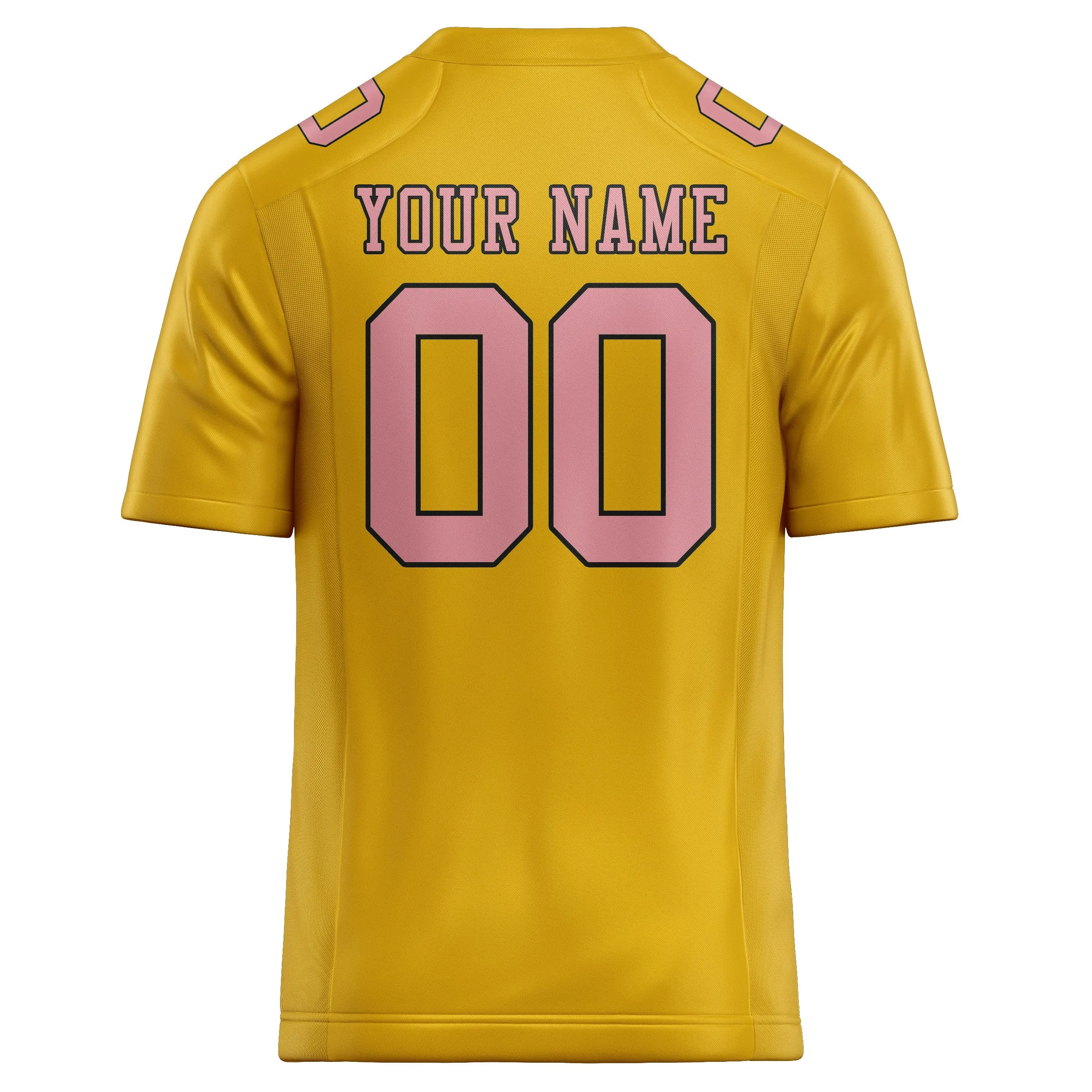 Custom Gold Light Pink Football Jersey sold by Tailorly product image thumbnail 3