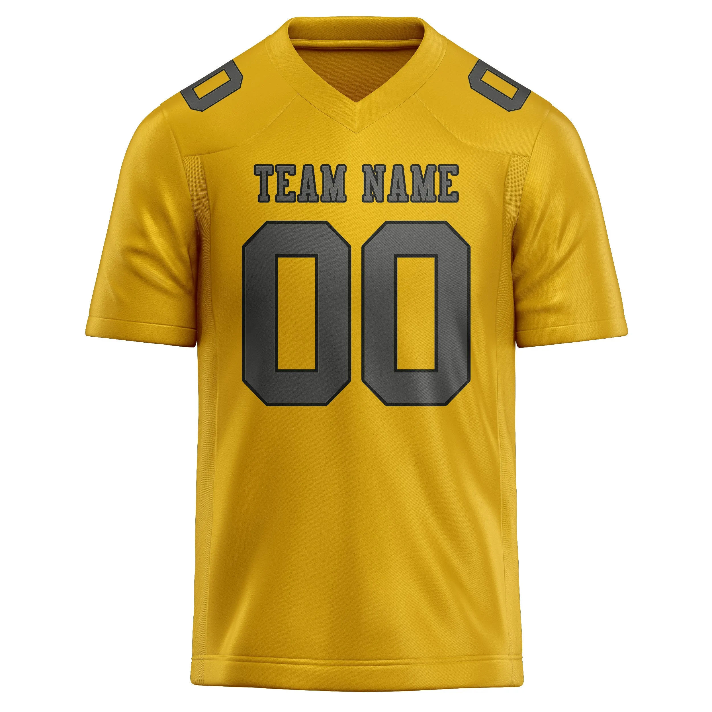 Custom Gold Dark Grey Football Jersey sold by Tailorly product image thumbnail 2