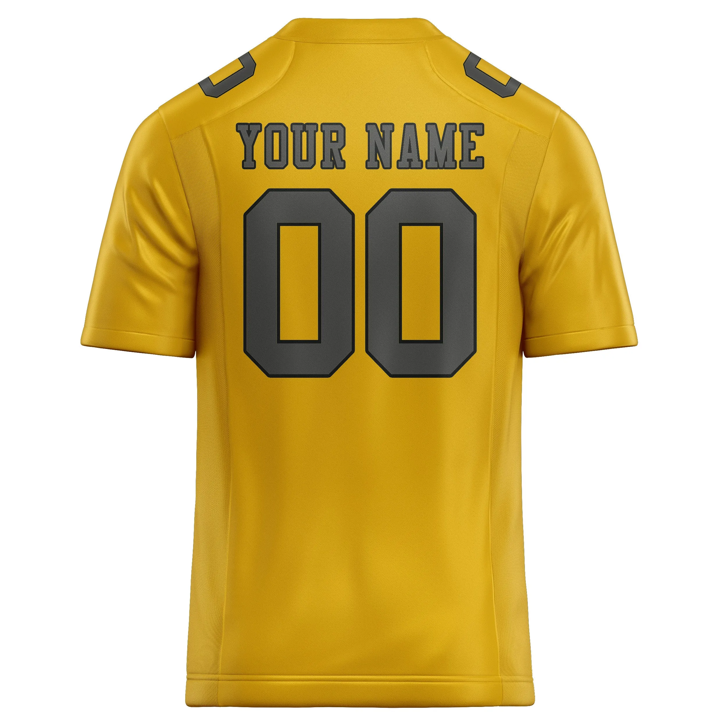 Custom Gold Dark Grey Football Jersey sold by Tailorly product image thumbnail 3