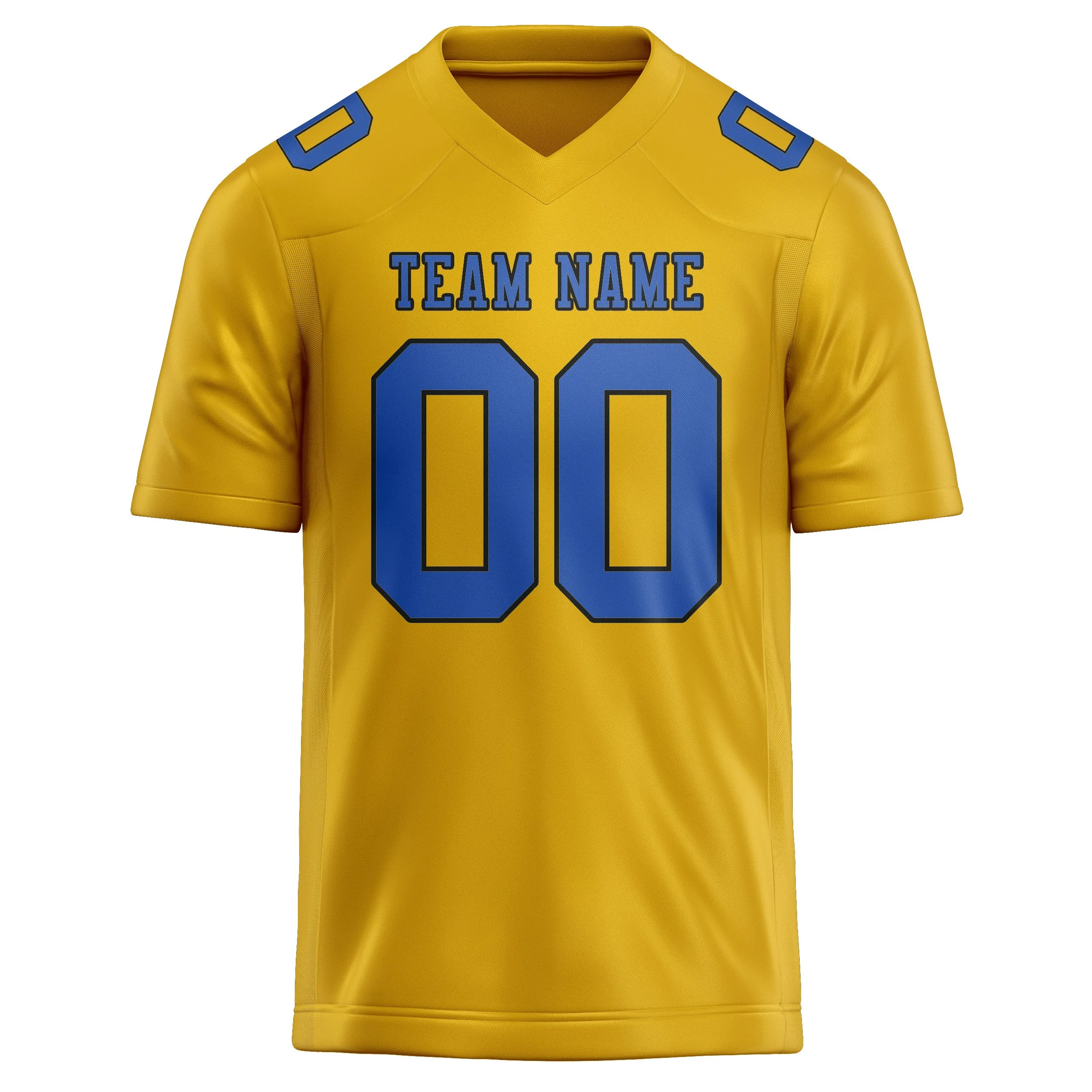 Custom Gold Sky Blue Football Jersey sold by Tailorly product image thumbnail 2