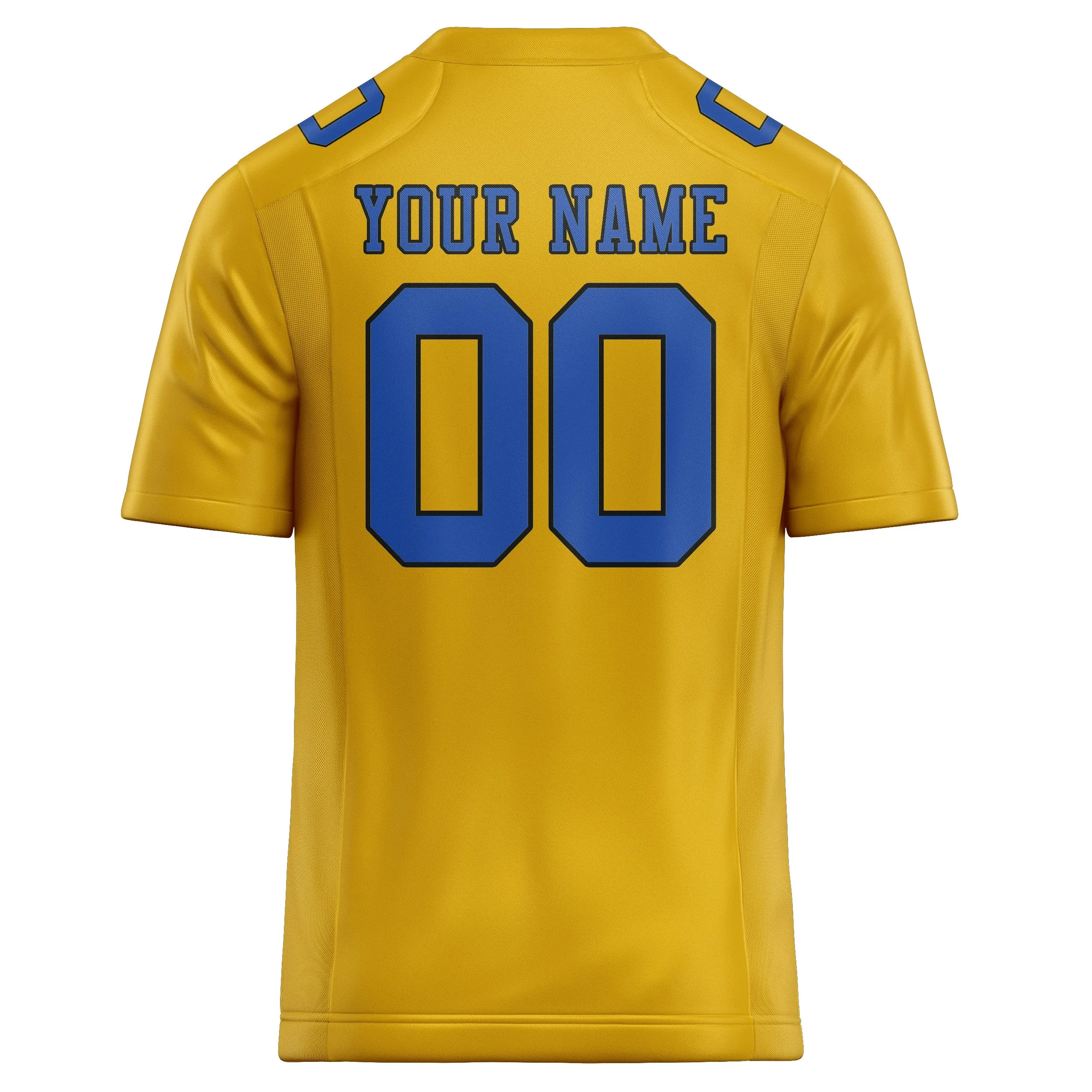 Custom Gold Sky Blue Football Jersey sold by Tailorly product image thumbnail 3