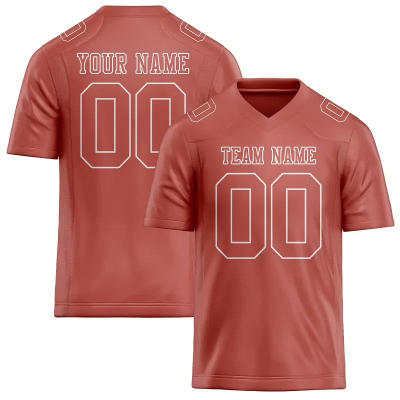Custom Copper Rose Copper Rose Football Jersey made by Tailorly