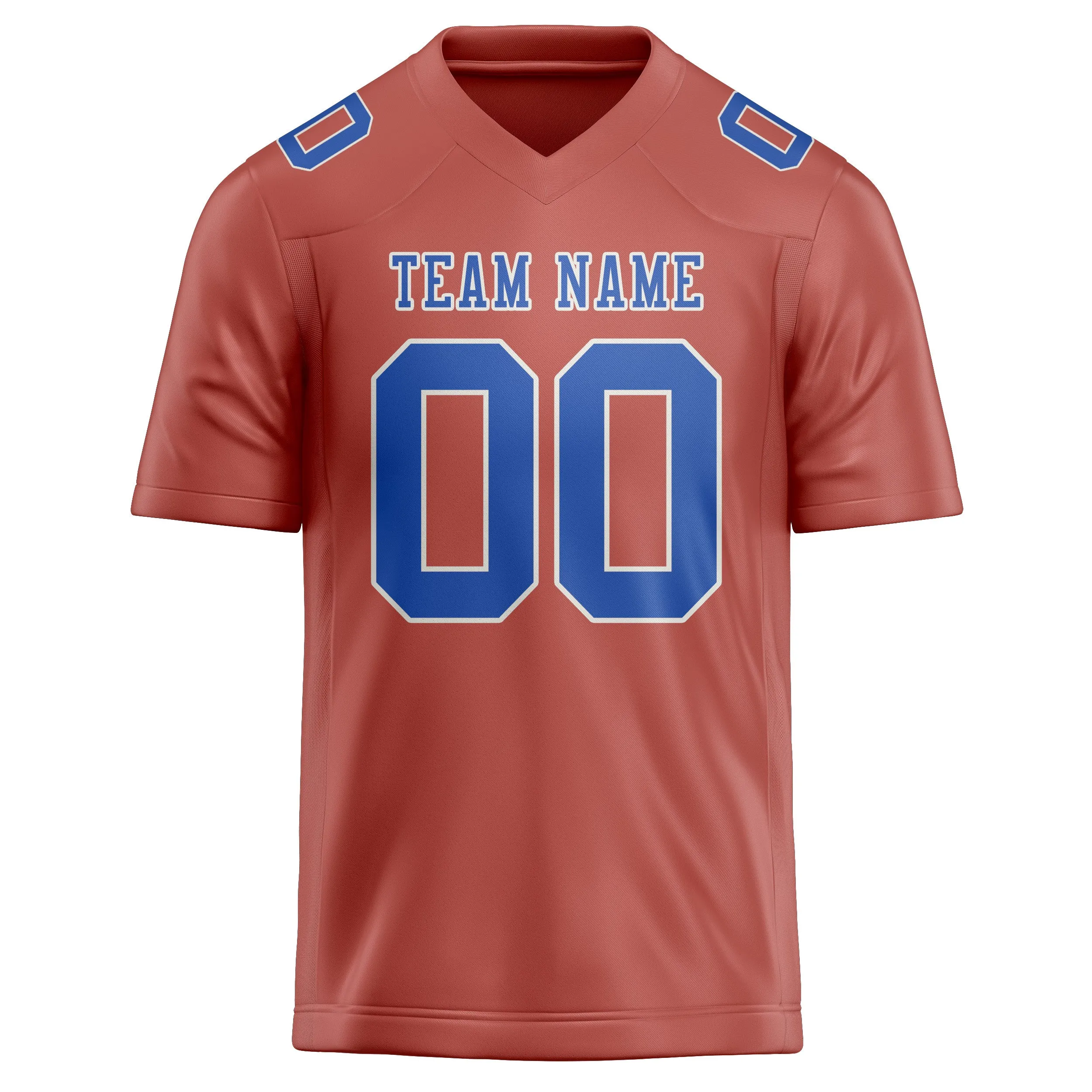 Custom Copper Rose Sky Blue Football Jersey sold by Tailorly product image thumbnail 2