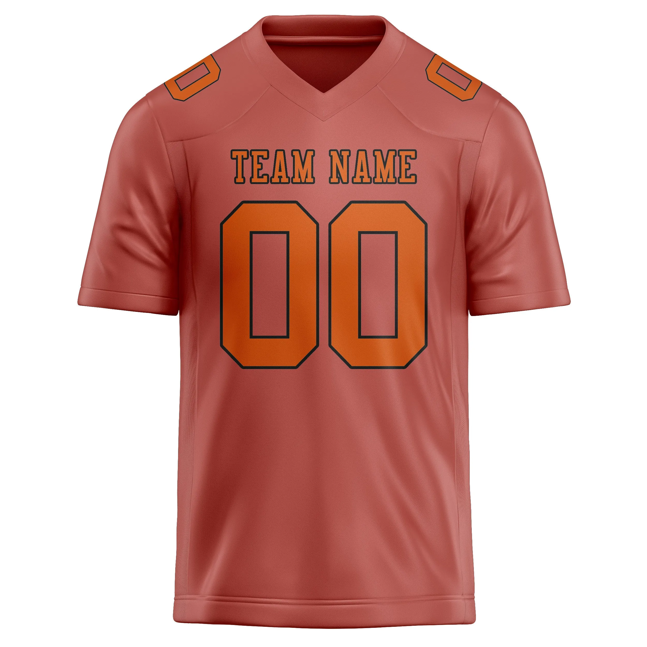 Custom Copper Rose Orange Football Jersey sold by Tailorly product image thumbnail 2