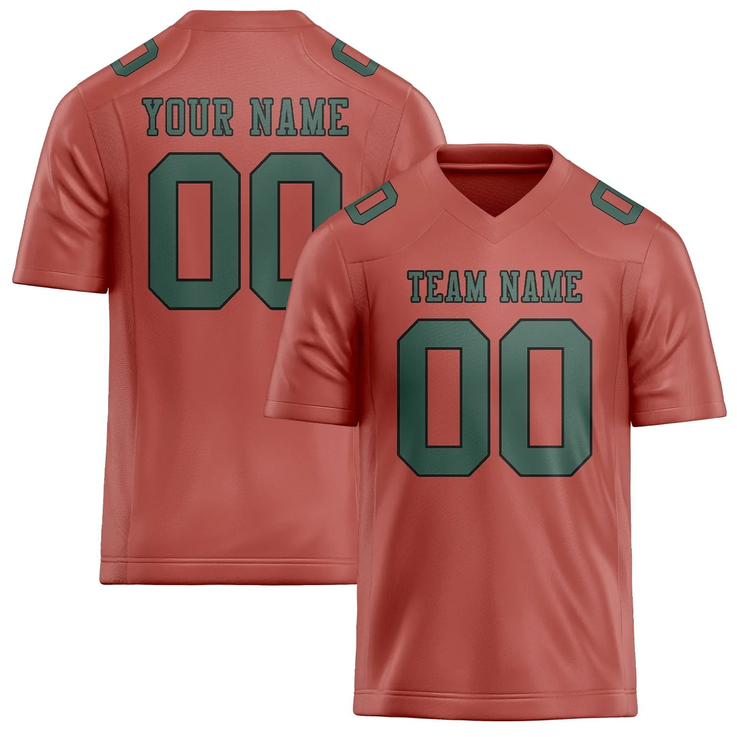 Custom Copper Rose Blue Green Football Jersey sold by Tailorly