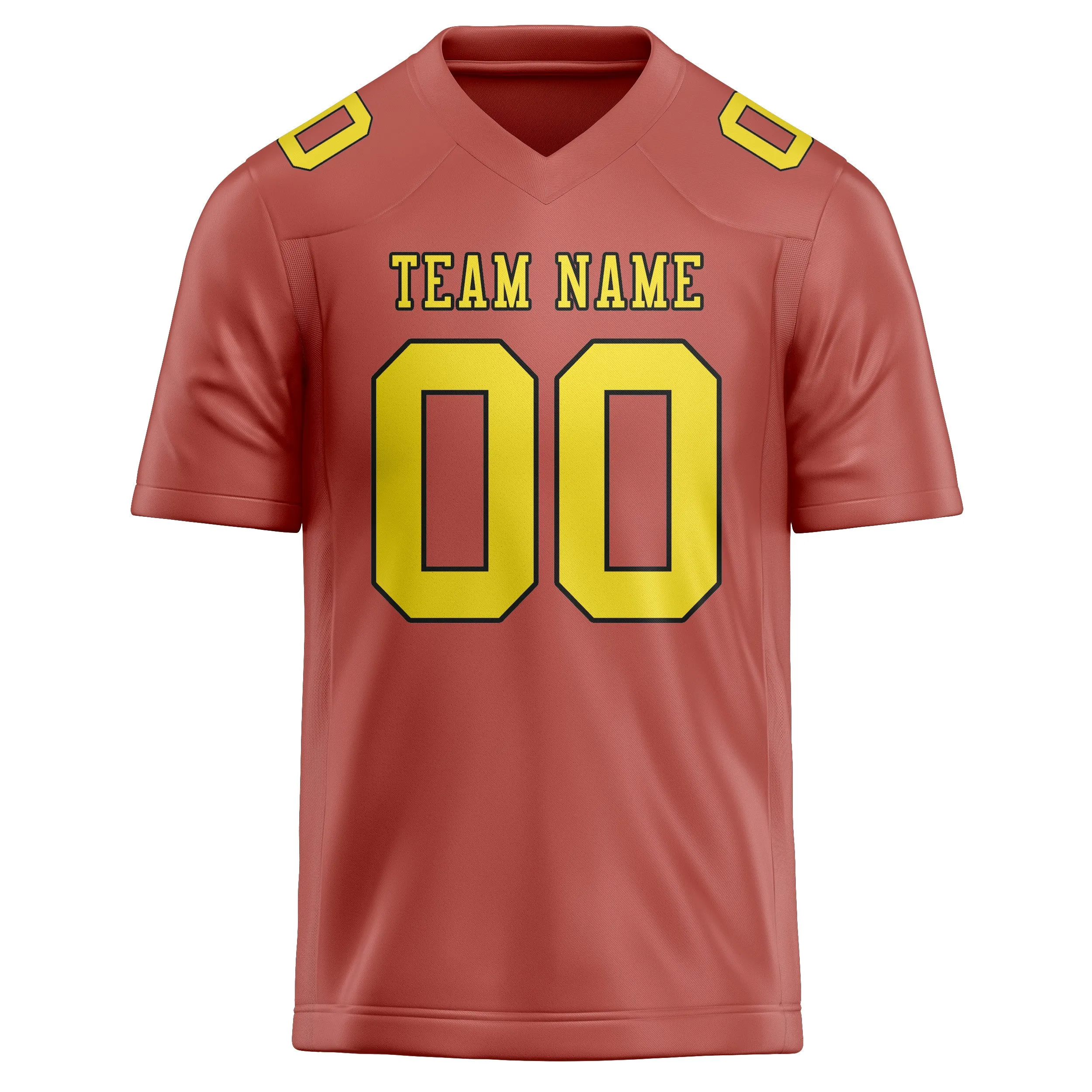 Custom Copper Rose Light Yellow Football Jersey sold by Tailorly product image thumbnail 2