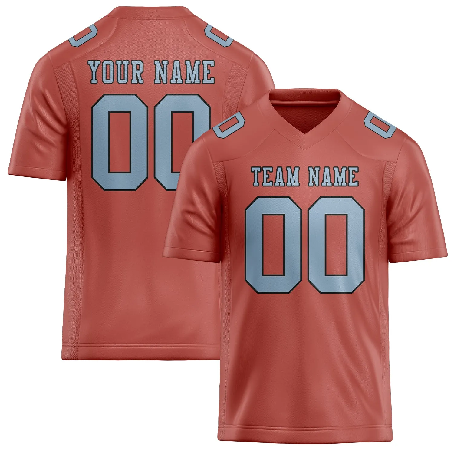 Custom Copper Rose Light Blue Football Jersey sold by Tailorly