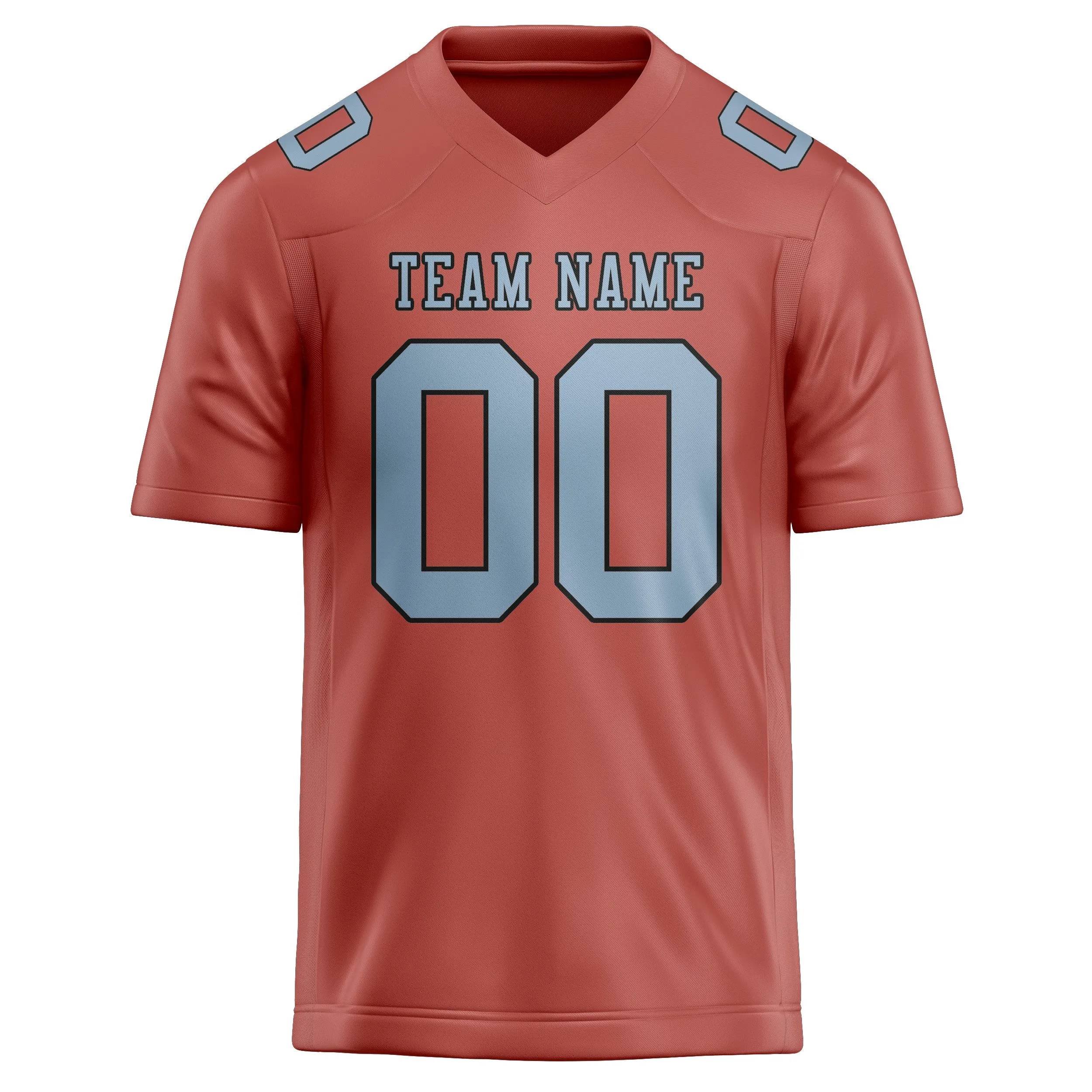 Custom Copper Rose Light Blue Football Jersey sold by Tailorly product image thumbnail 2