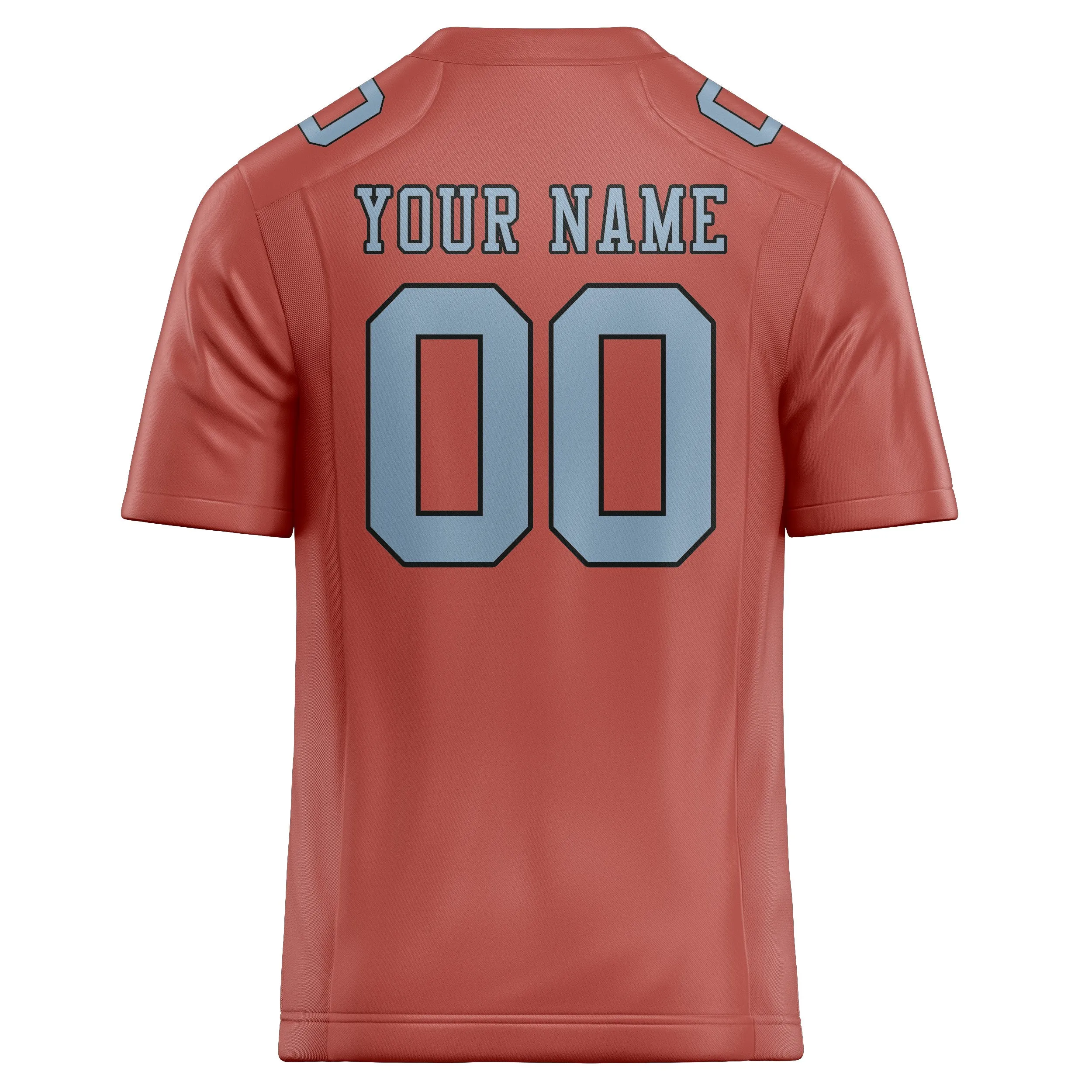 Custom Copper Rose Light Blue Football Jersey sold by Tailorly product image thumbnail 3