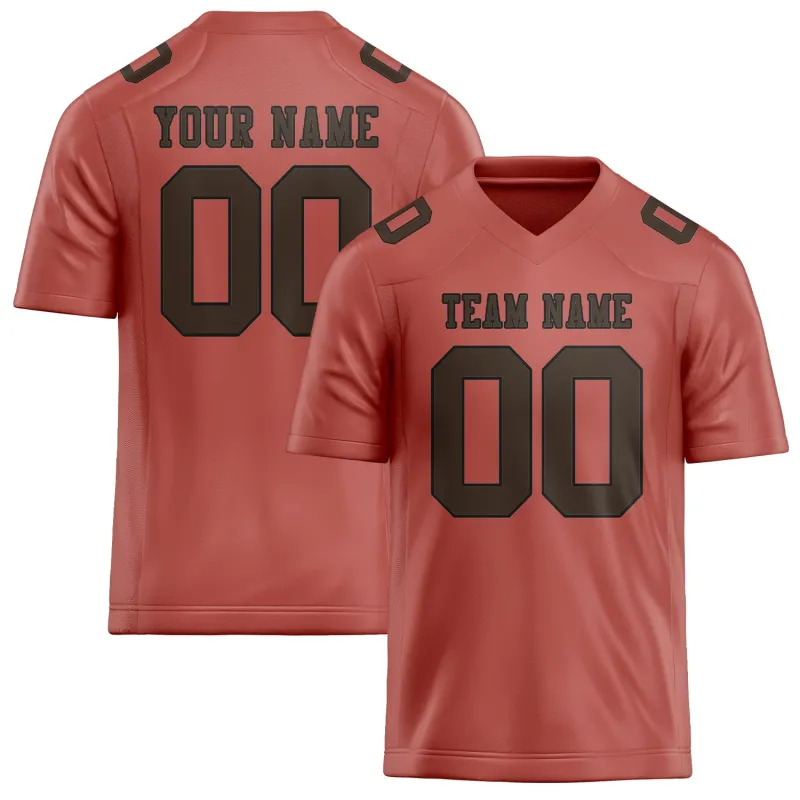 Custom Copper Rose Brown Football Jersey made by Tailorly