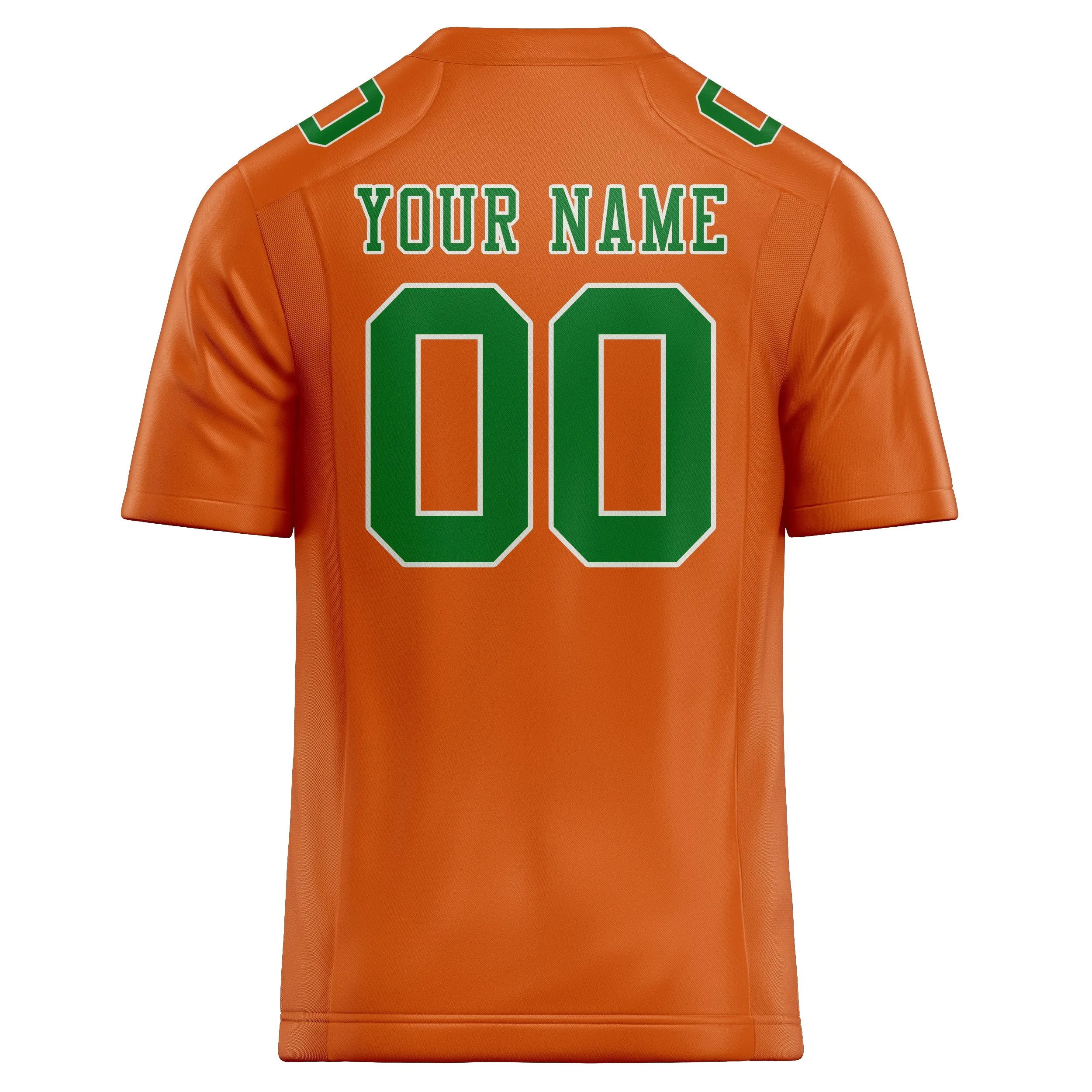 Custom Orange Emerald Green Football Jersey sold by Tailorly product image thumbnail 3