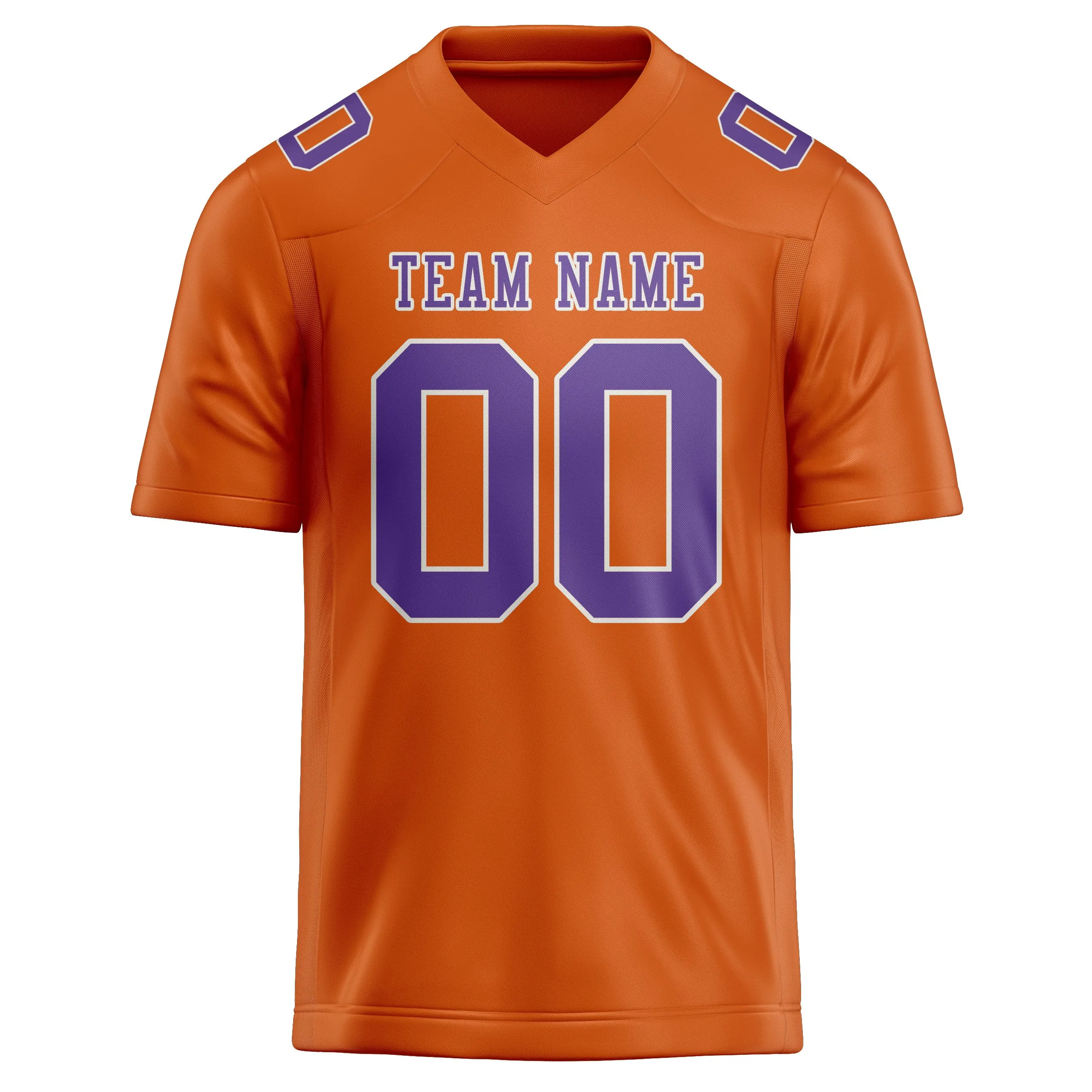 Custom Orange Light Purple Football Jersey sold by Tailorly product image thumbnail 2
