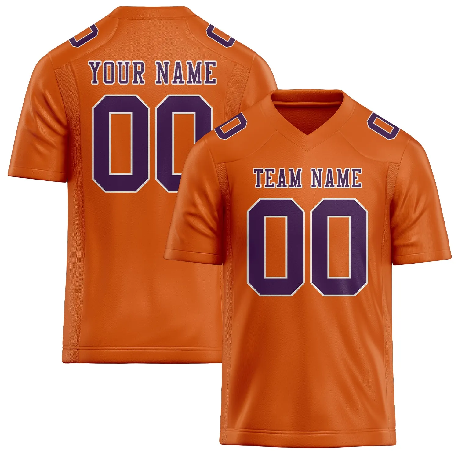 Custom Orange Purple Football Jersey sold by Tailorly