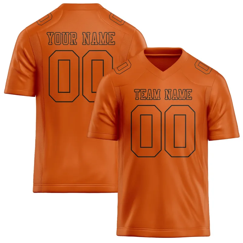 Custom Orange Orange Football Jersey made by Tailorly
