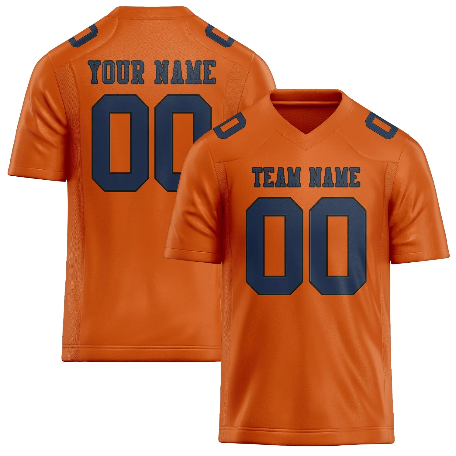 Custom Orange Blue Football Jersey sold by Tailorly