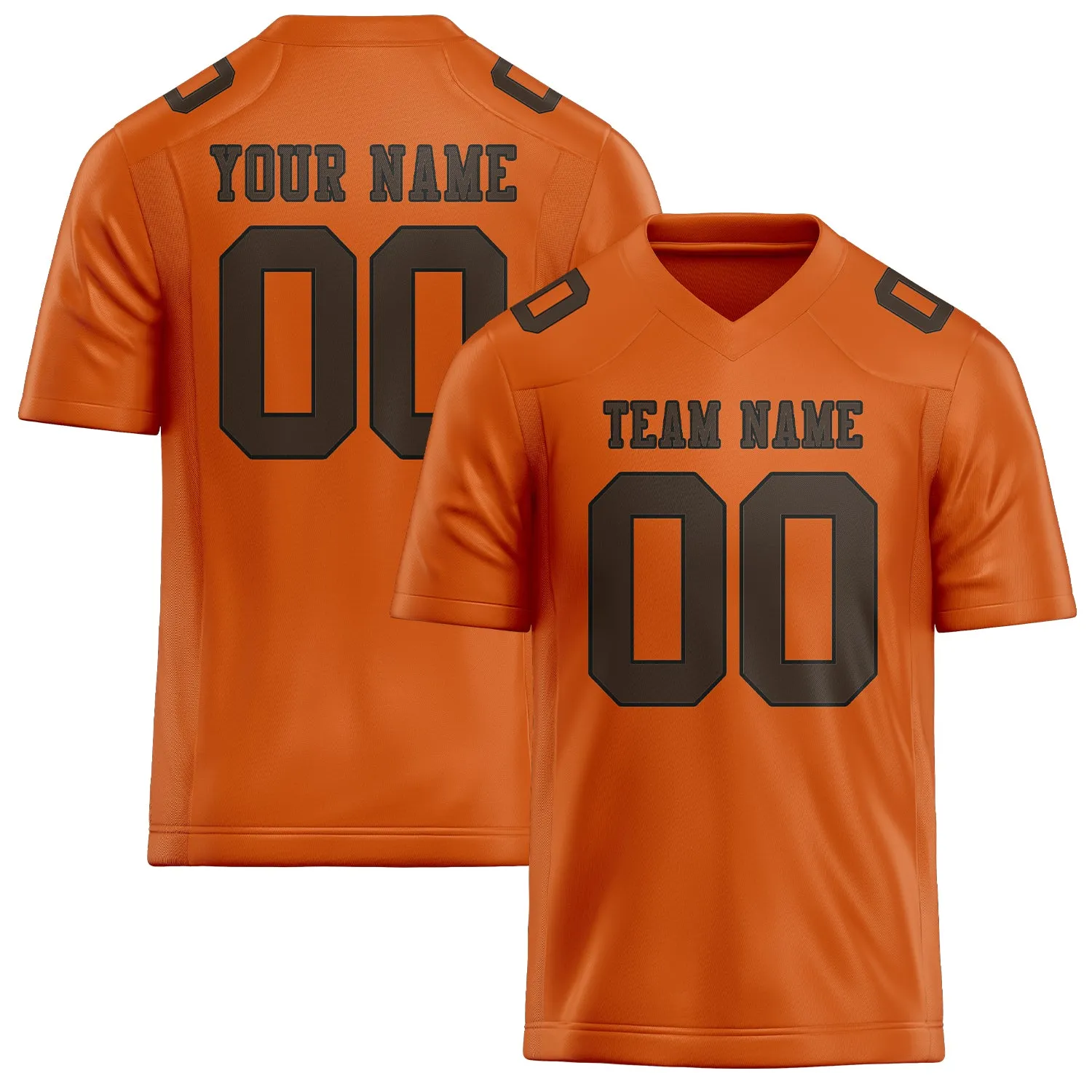 Custom Orange Brown Football Jersey sold by Tailorly