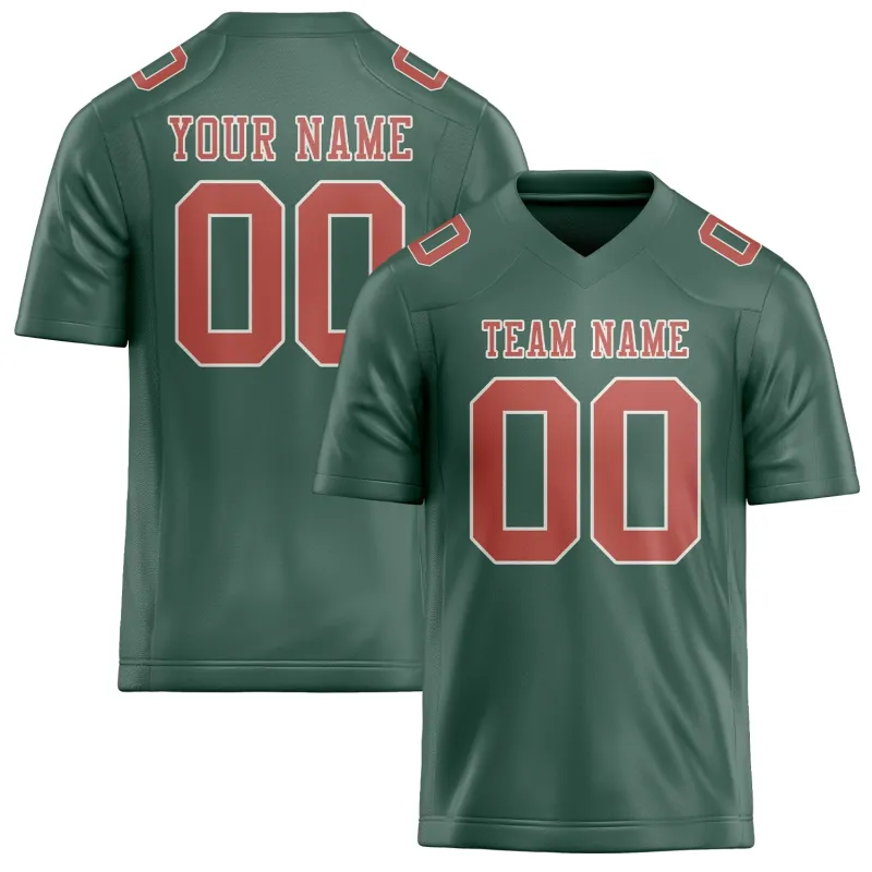 Custom Blue Green Copper Rose Football Jersey made by Tailorly