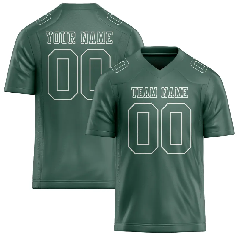 Custom Blue Green Blue Green Football Jersey made by Tailorly