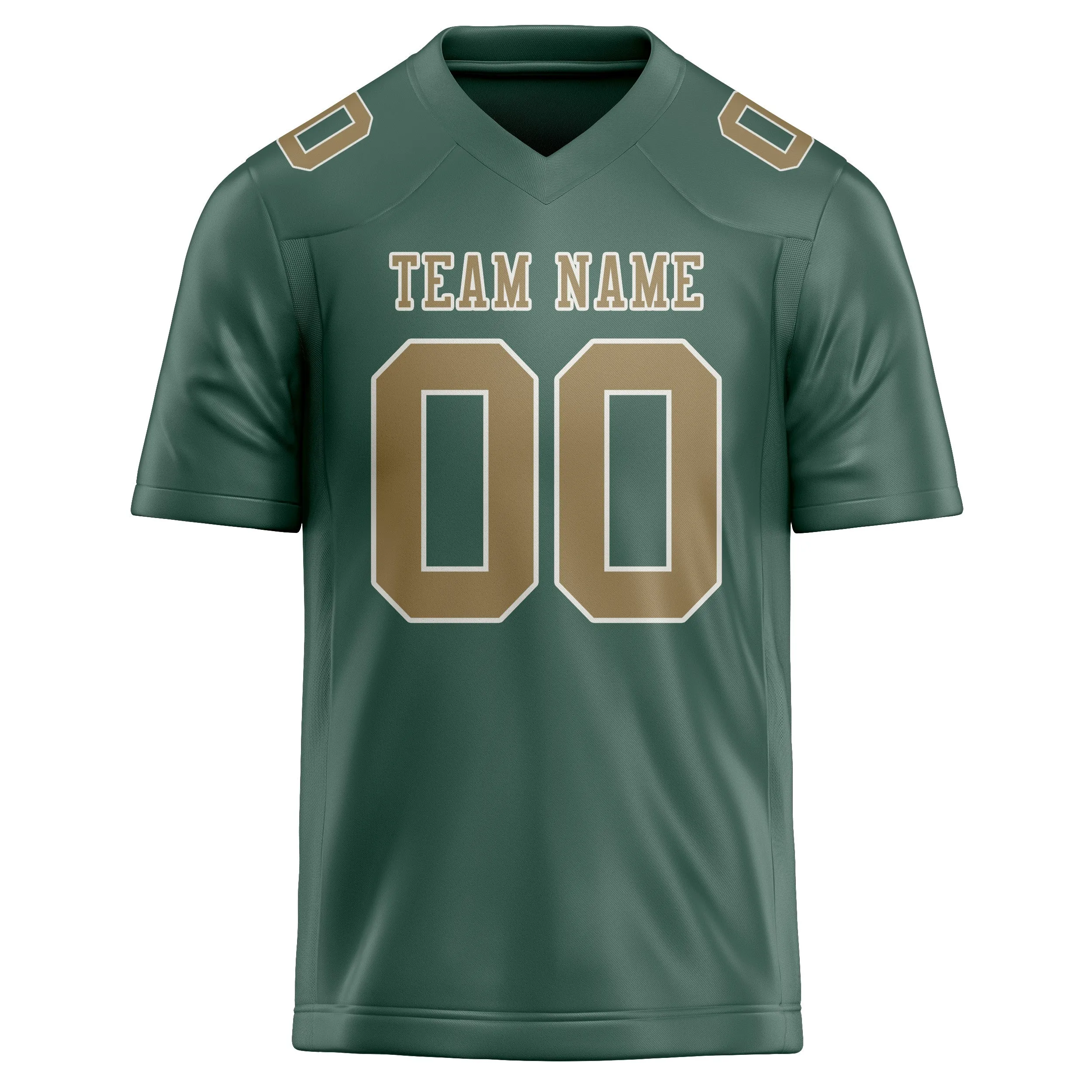 Custom Blue Green Light Khaki Football Jersey sold by Tailorly product image thumbnail 2