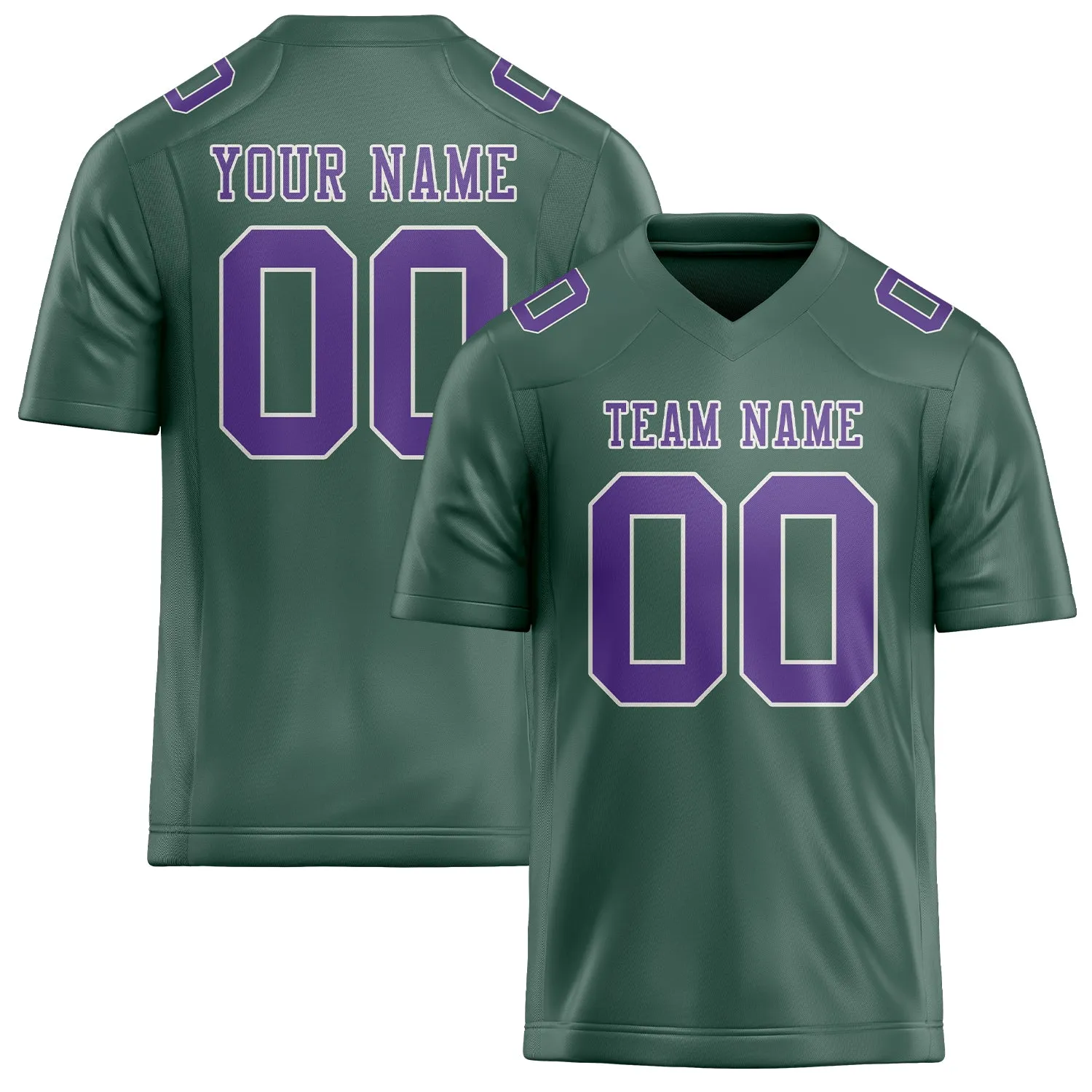 Custom Blue Green Light Purple Football Jersey sold by Tailorly