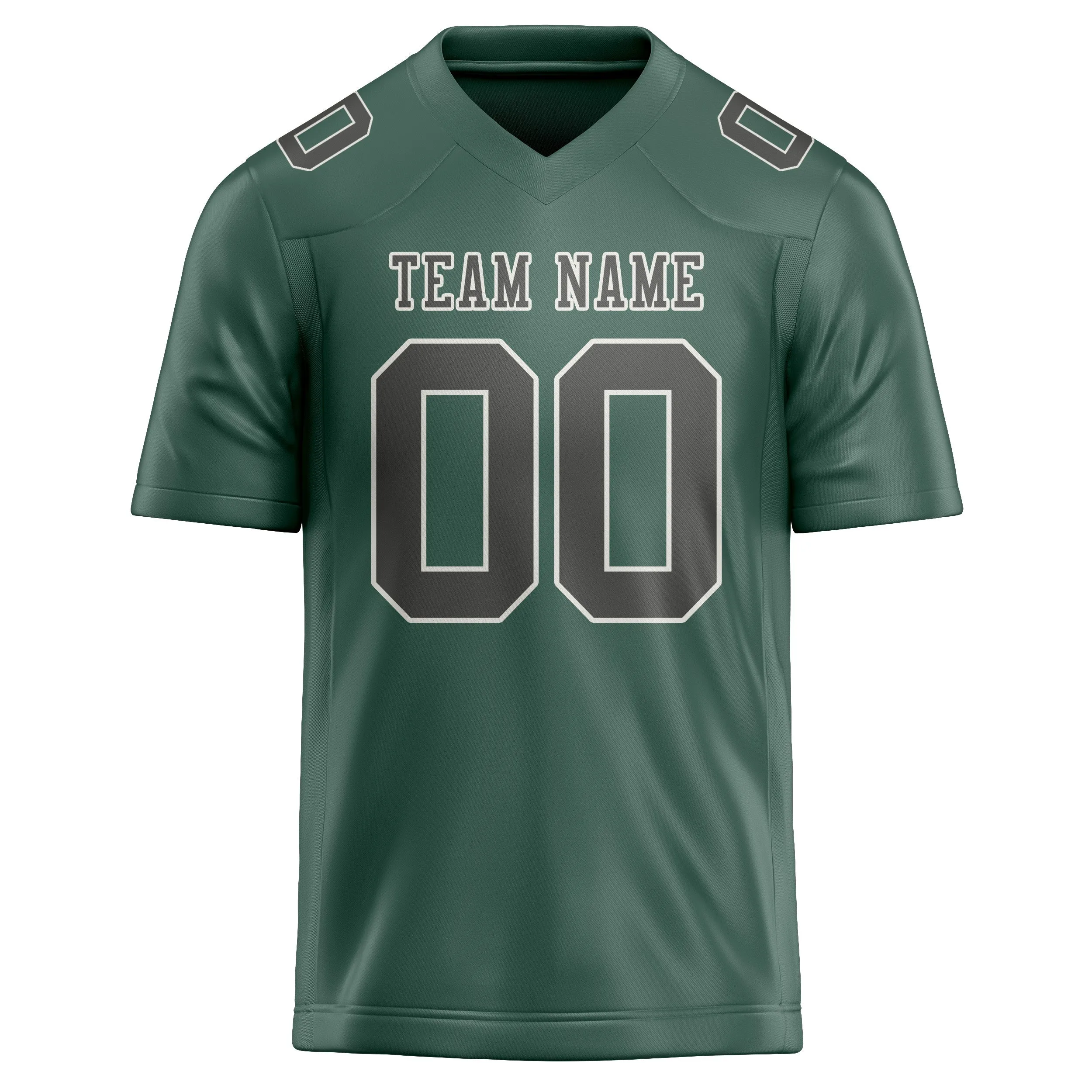 Custom Blue Green Dark Grey Football Jersey sold by Tailorly product image thumbnail 2
