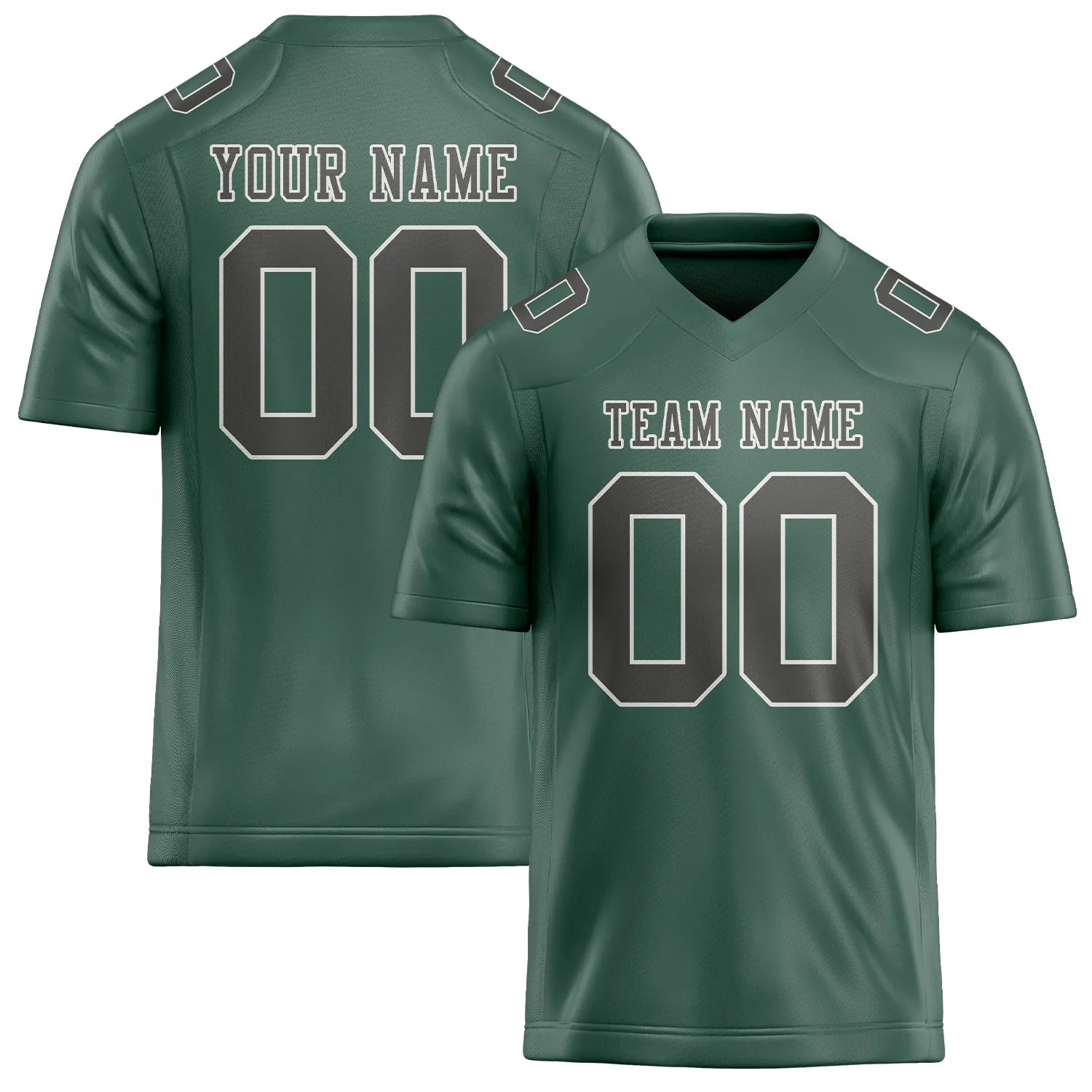 Custom Blue Green Dark Grey Football Jersey sold by Tailorly