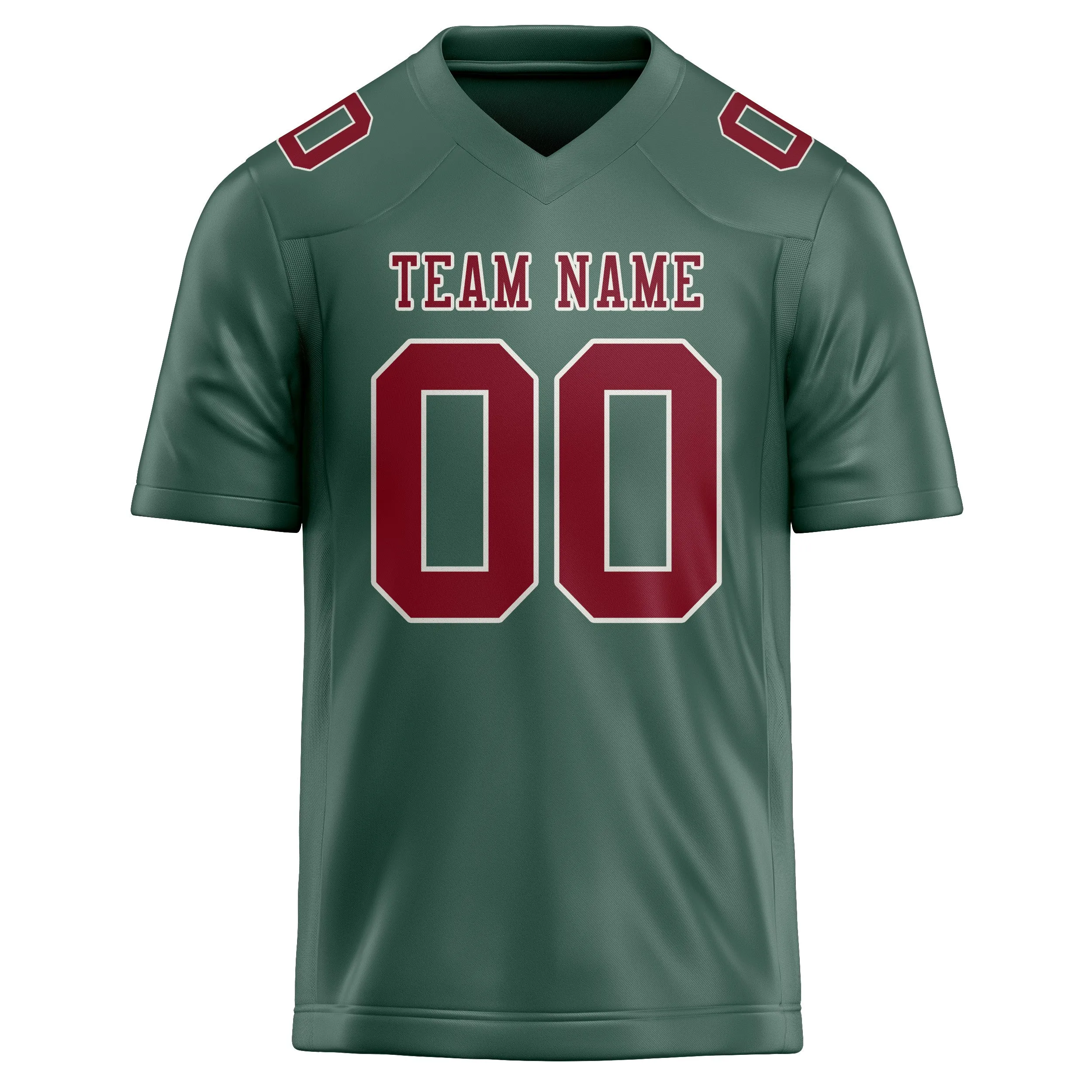 Custom Blue Green Crimson Red Football Jersey sold by Tailorly product image thumbnail 2