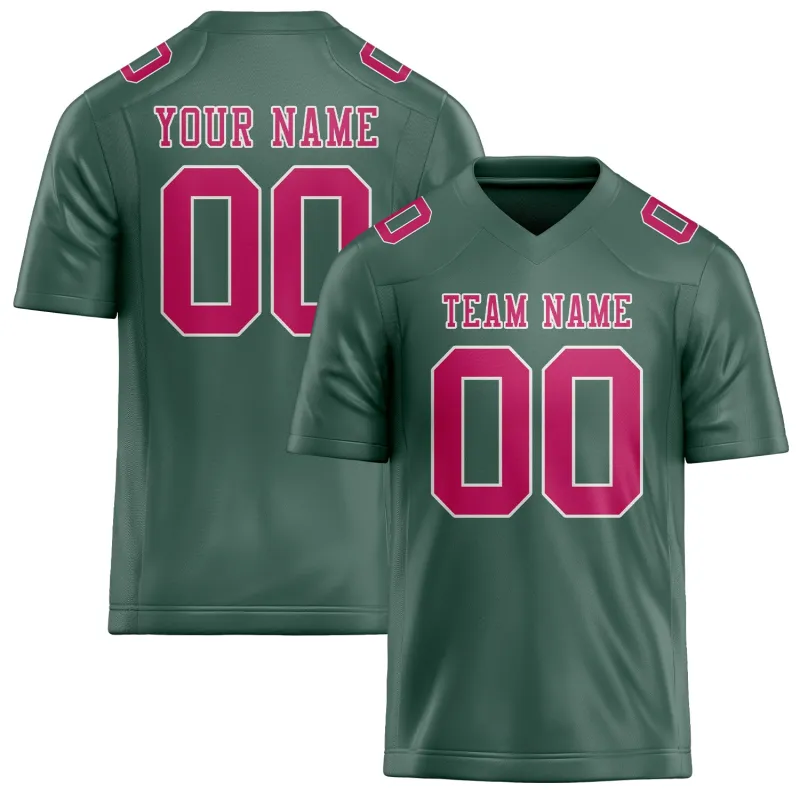 Custom Blue Green Pink Football Jersey made by Tailorly