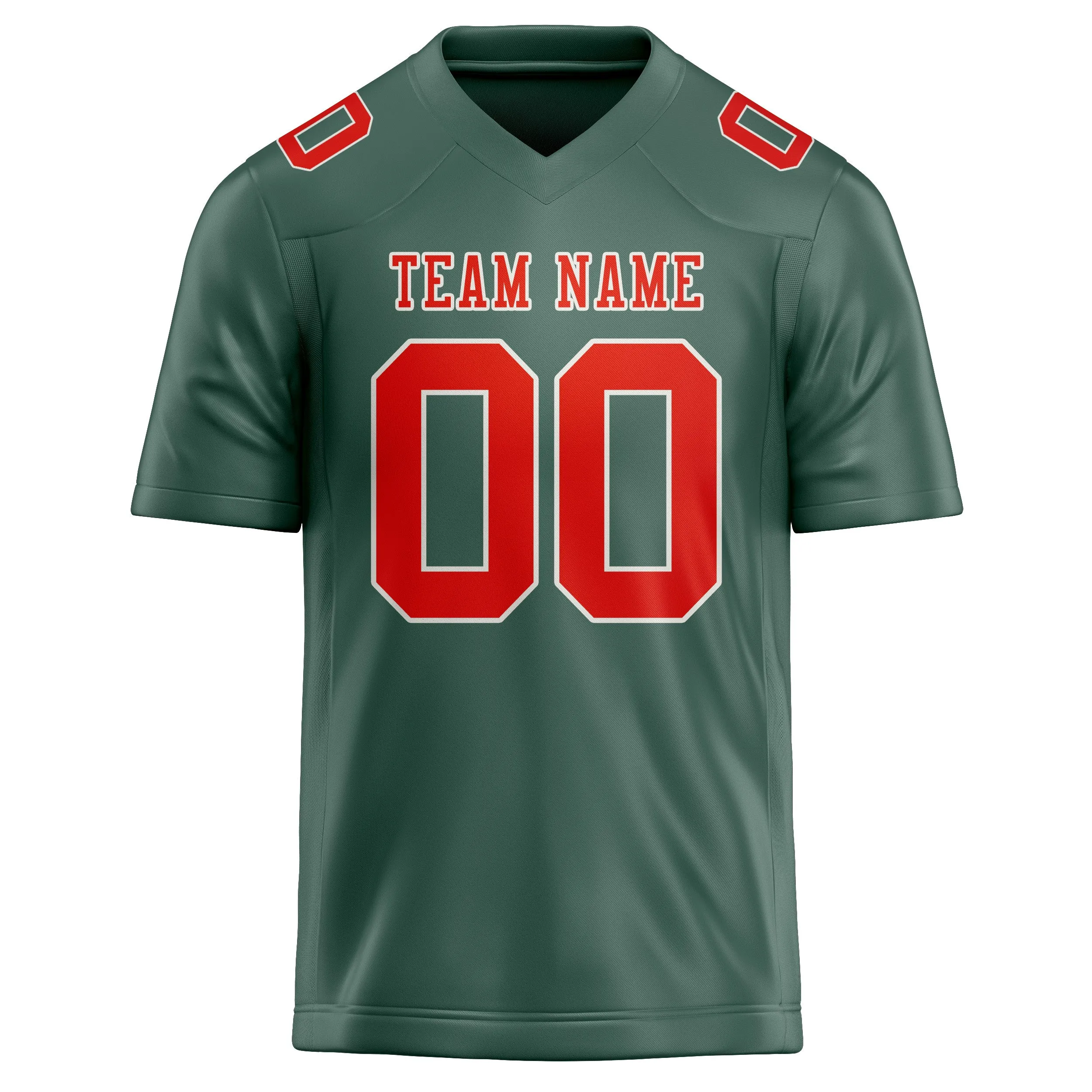 Custom Blue Green Orange Red Football Jersey sold by Tailorly product image thumbnail 2