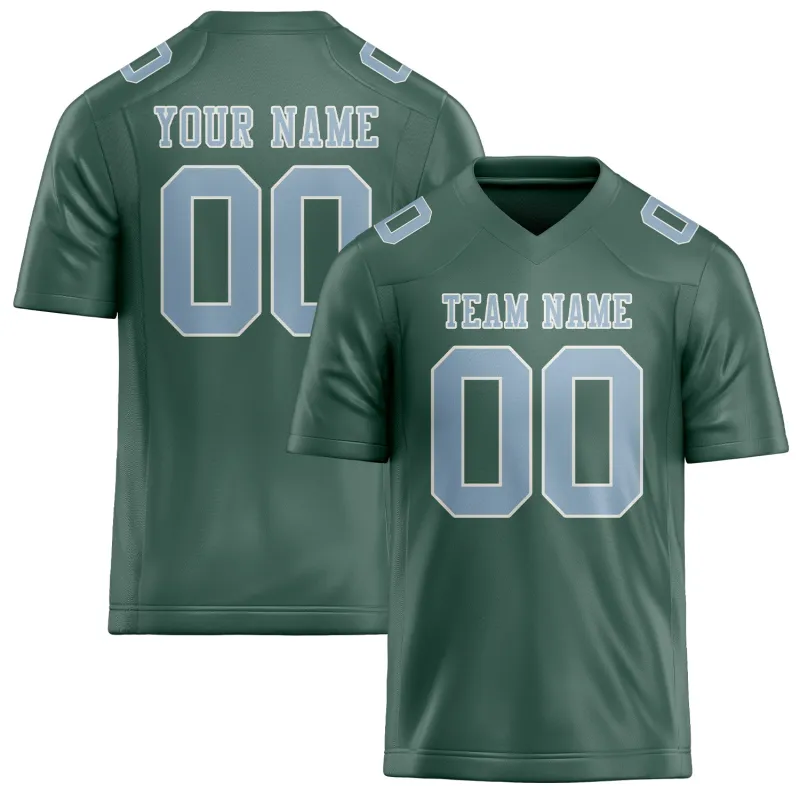 Custom Blue Green Light Blue Football Jersey made by Tailorly