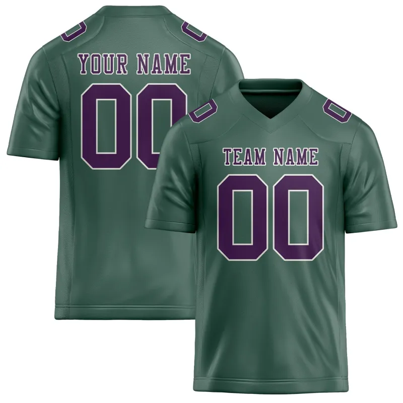 Custom Blue Green Purple Football Jersey made by Tailorly