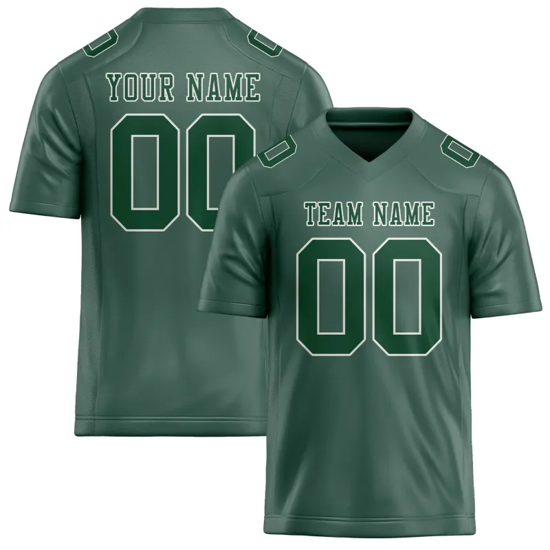 Custom Blue Green Green Football Jersey made by Tailorly