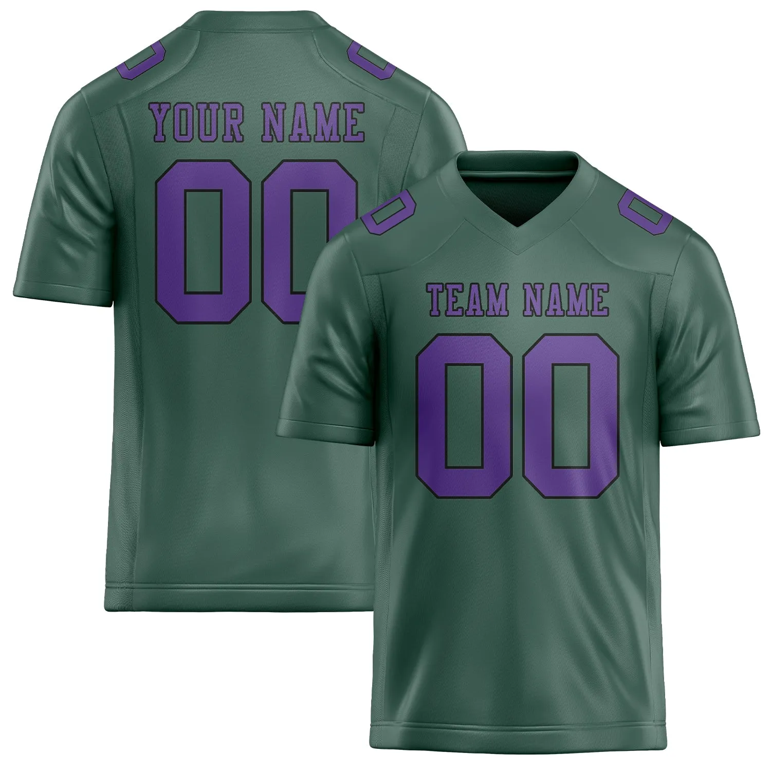 Custom Blue Green Light Purple Football Jersey sold by Tailorly