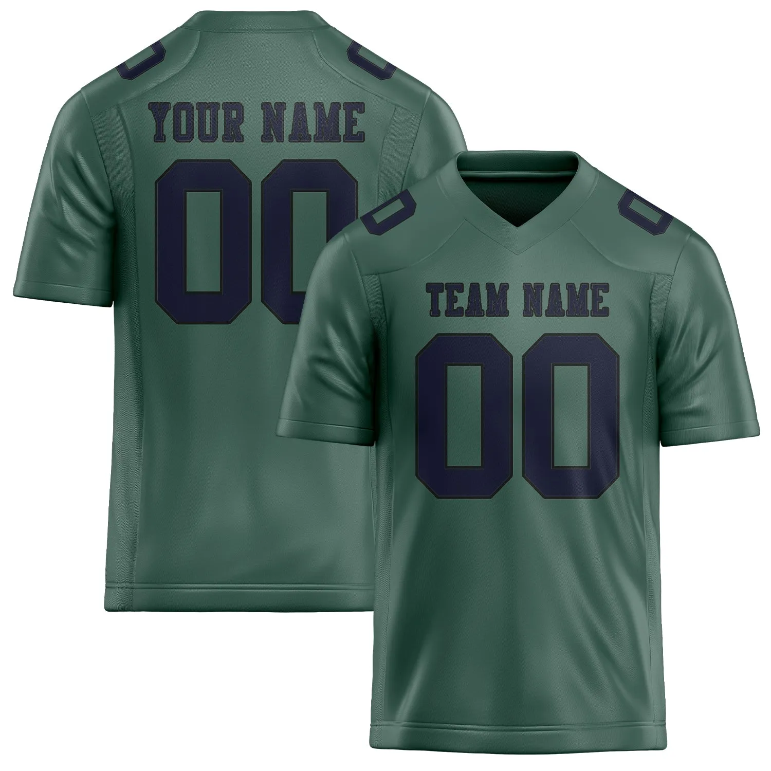 Custom Blue Green Navy Football Jersey sold by Tailorly