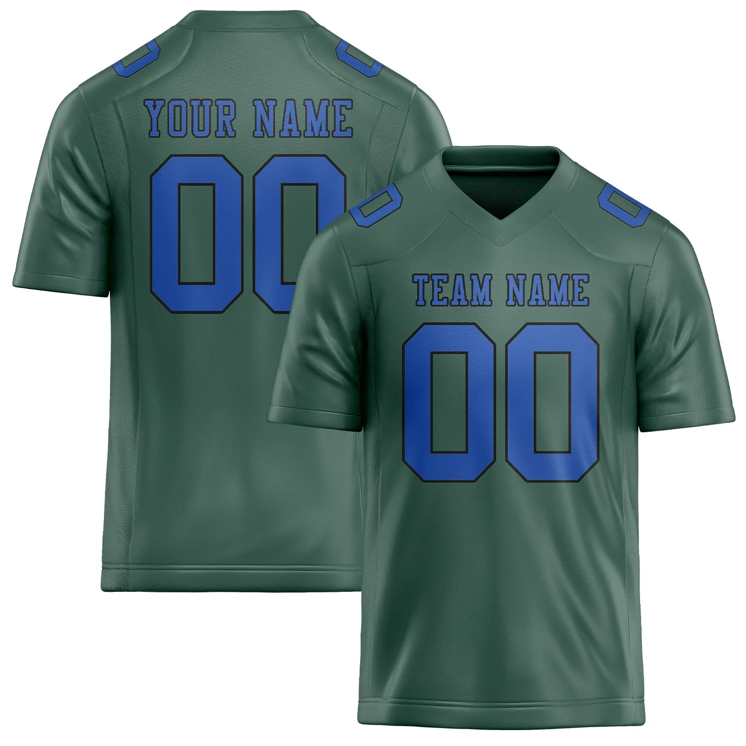 Custom Blue Green Sky Blue Football Jersey sold by Tailorly