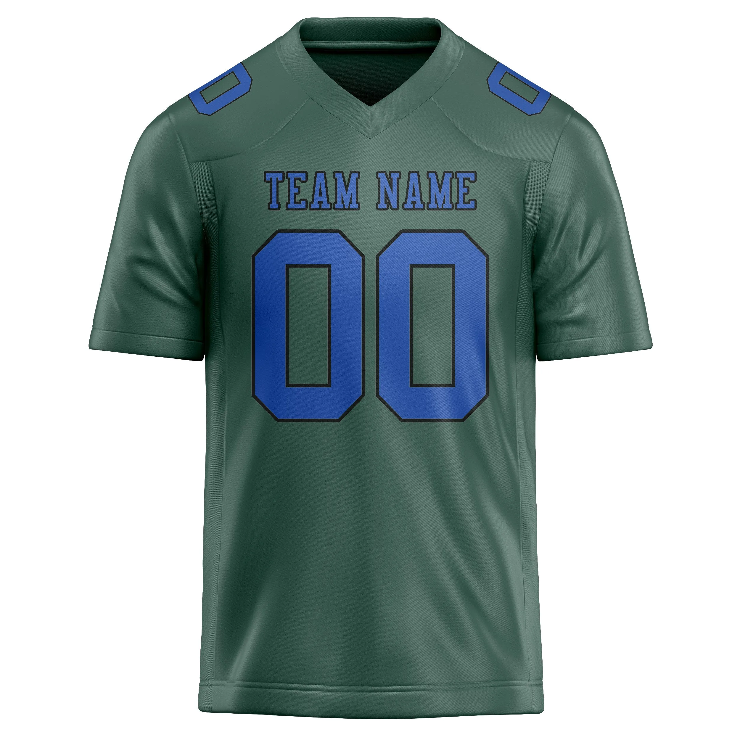 Custom Blue Green Sky Blue Football Jersey sold by Tailorly product image thumbnail 2