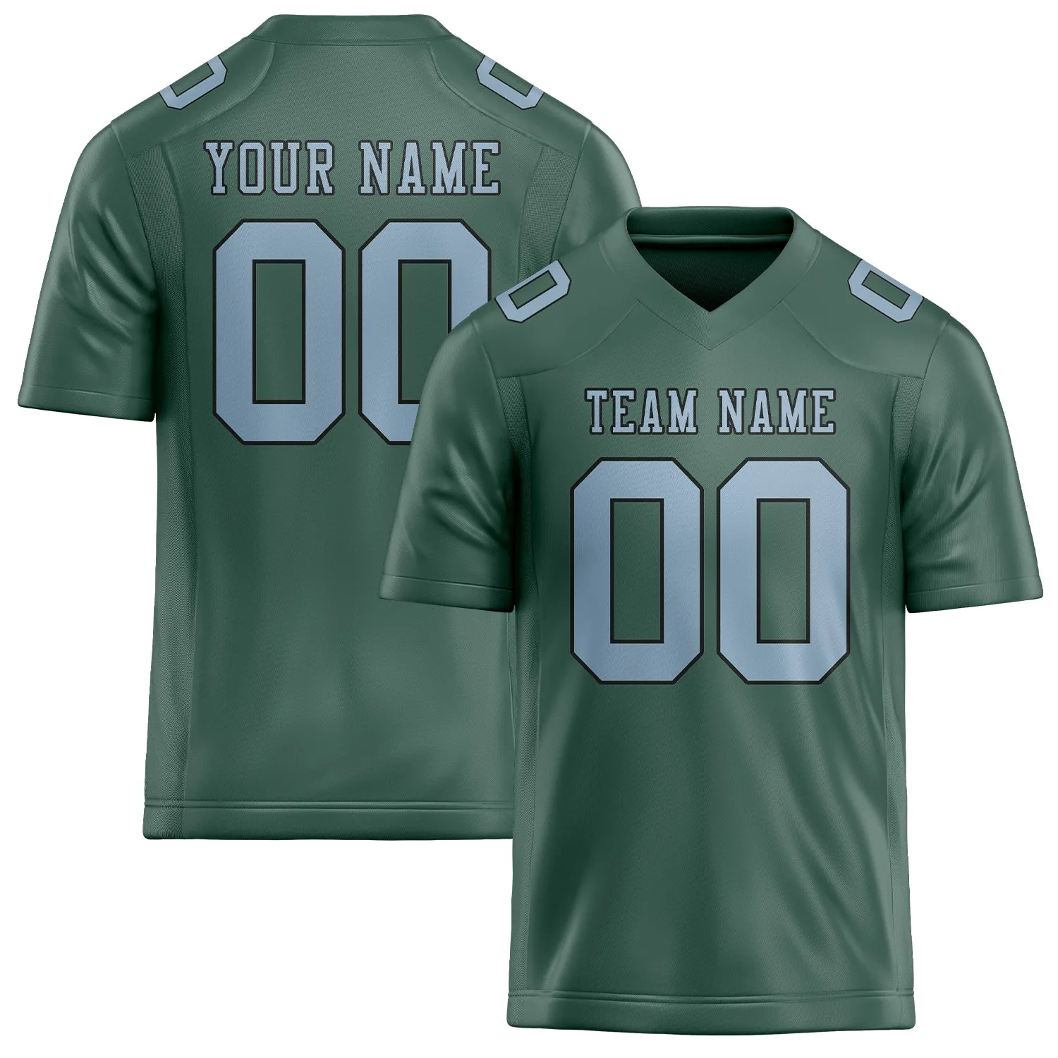Custom Blue Green Light Blue Football Jersey sold by Tailorly