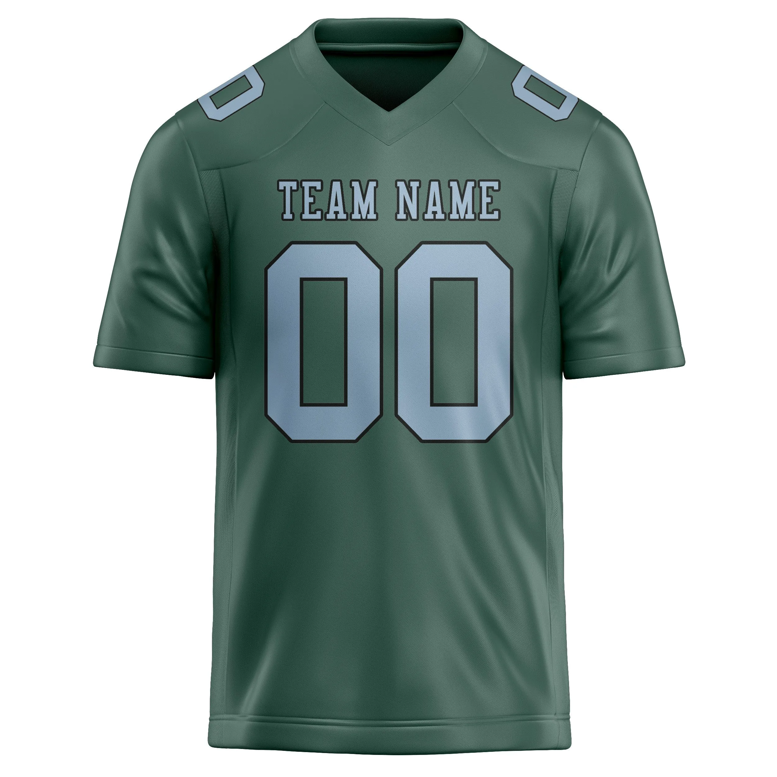 Custom Blue Green Light Blue Football Jersey sold by Tailorly product image thumbnail 2