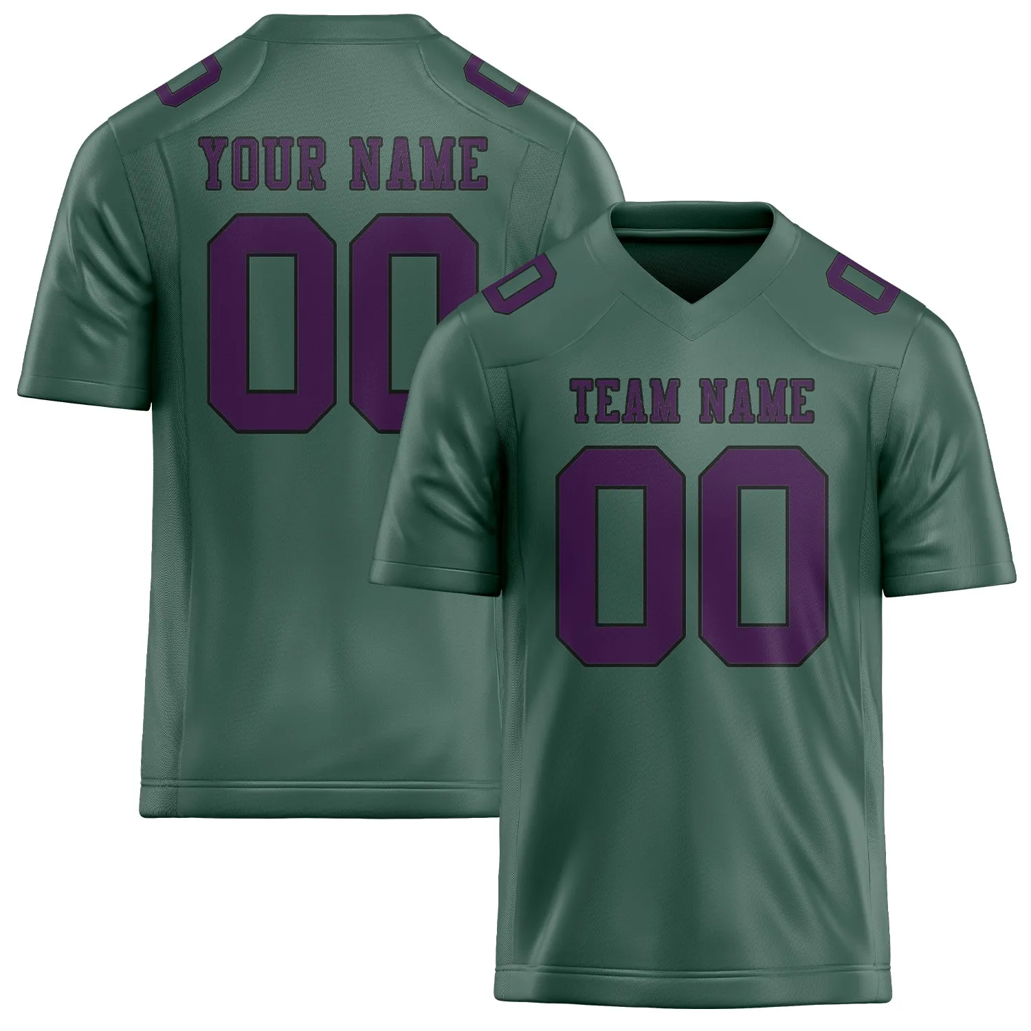 Custom Blue Green Purple Football Jersey sold by Tailorly