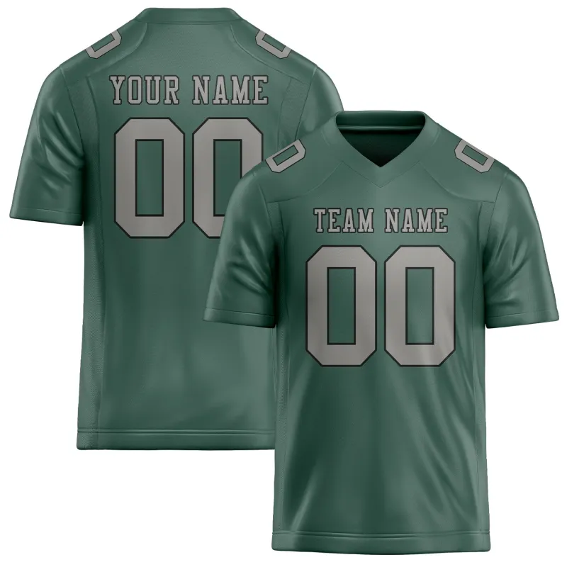 Custom Blue Green Gray Football Jersey made by Tailorly