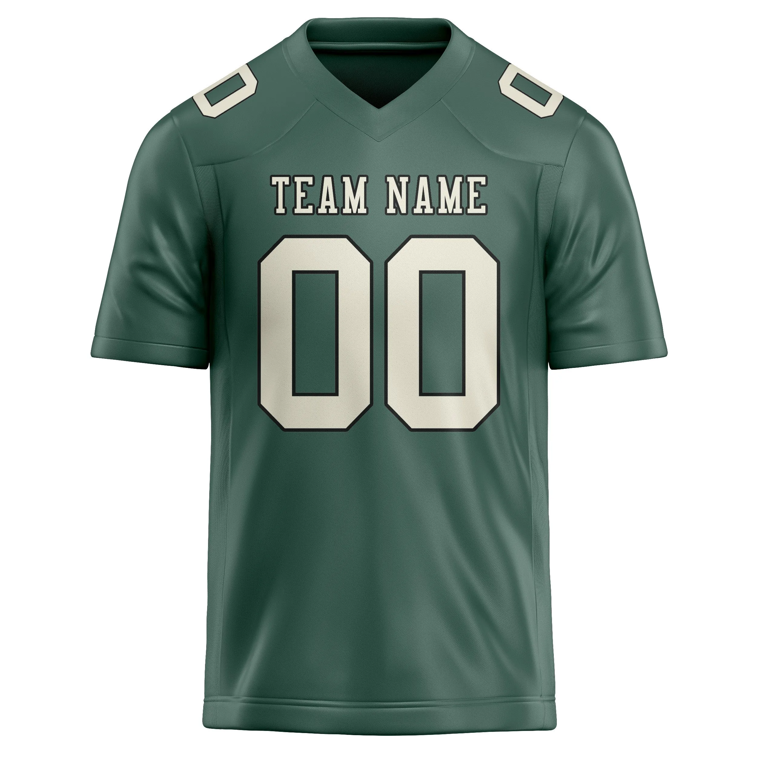 Custom Blue Green Cream Football Jersey sold by Tailorly product image thumbnail 2