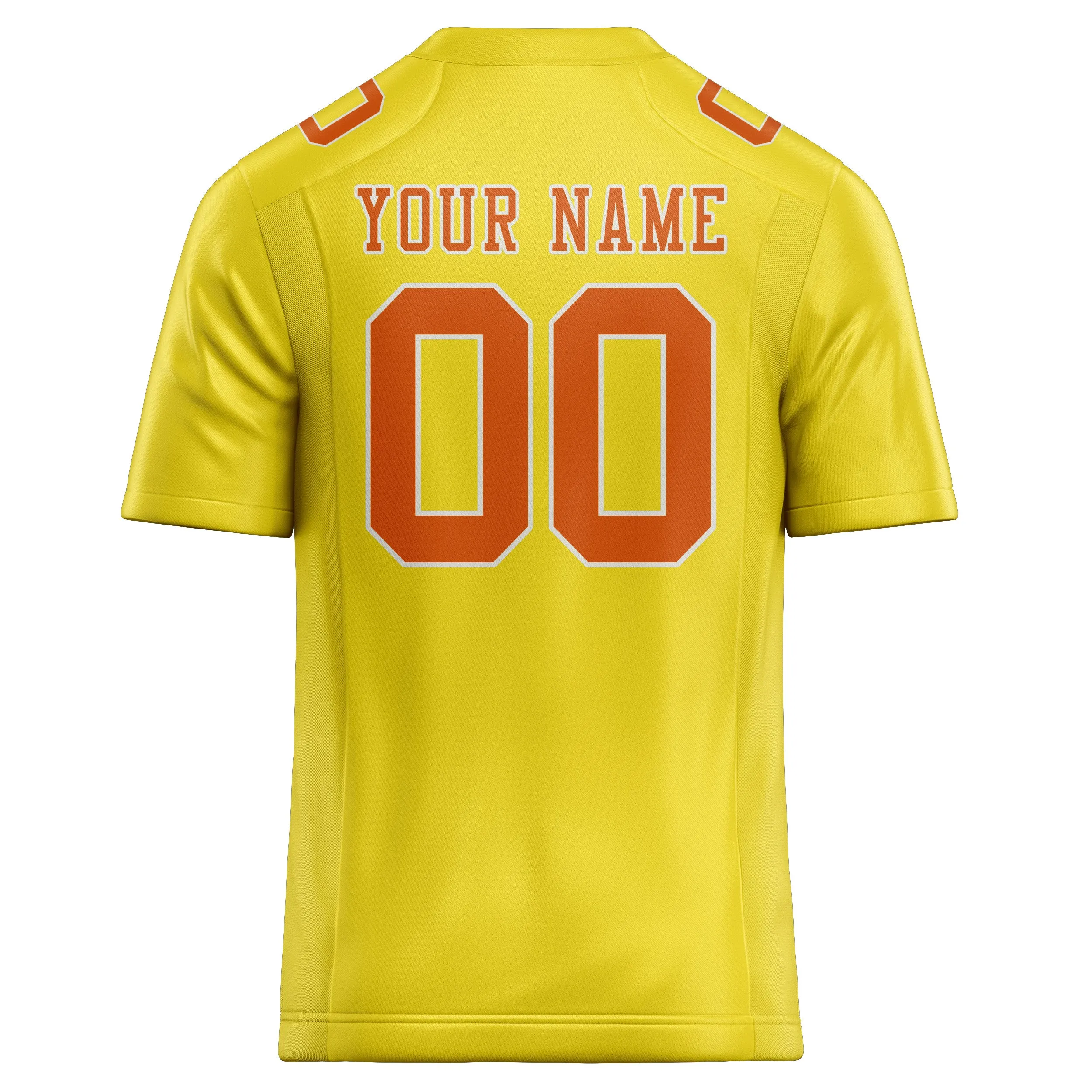 Custom Light Yellow Orange Football Jersey sold by Tailorly product image thumbnail 3