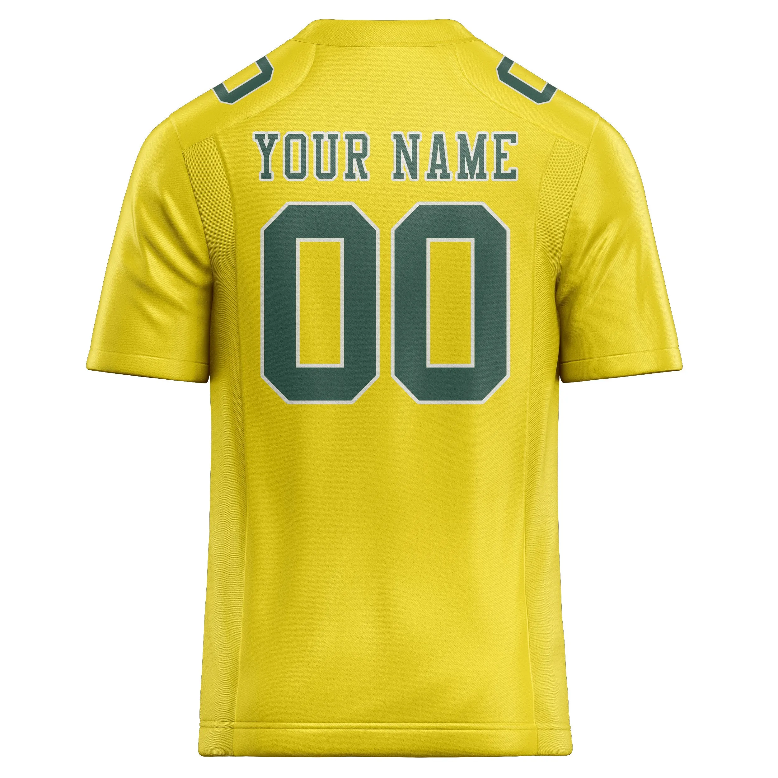 Custom Light Yellow Blue Green Football Jersey sold by Tailorly product image thumbnail 3