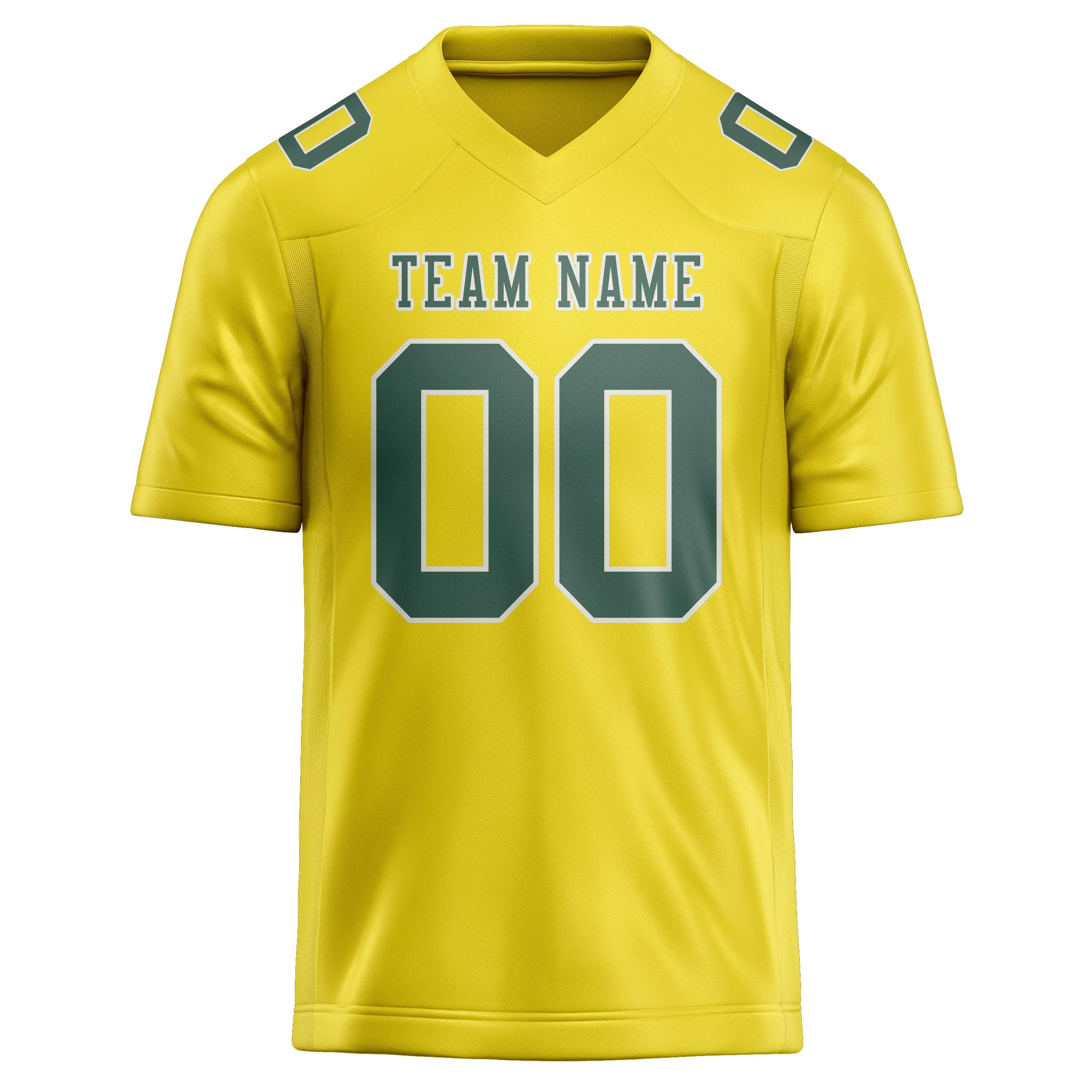 Custom Light Yellow Blue Green Football Jersey sold by Tailorly product image thumbnail 2