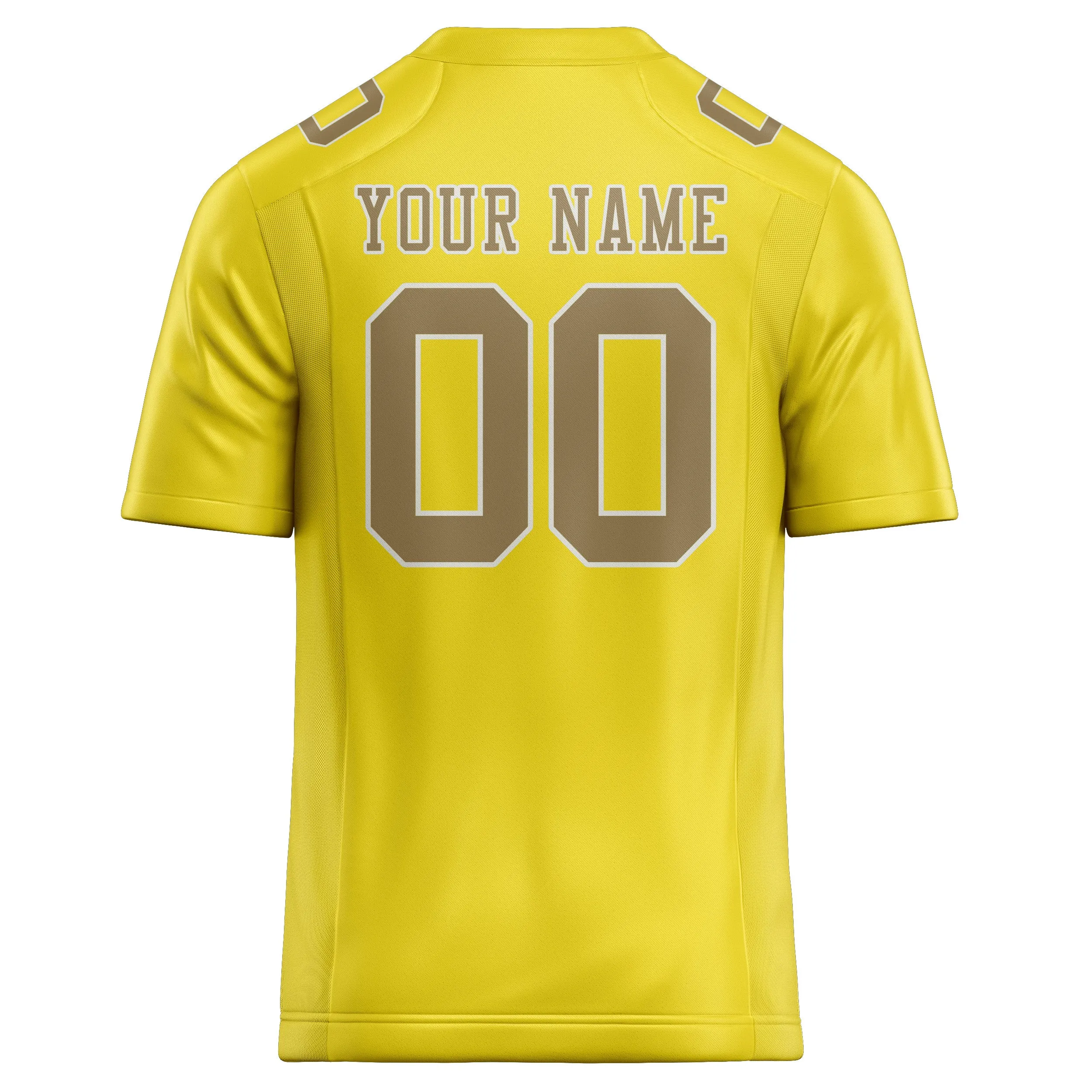 Custom Light Yellow Light Khaki Football Jersey sold by Tailorly product image thumbnail 3