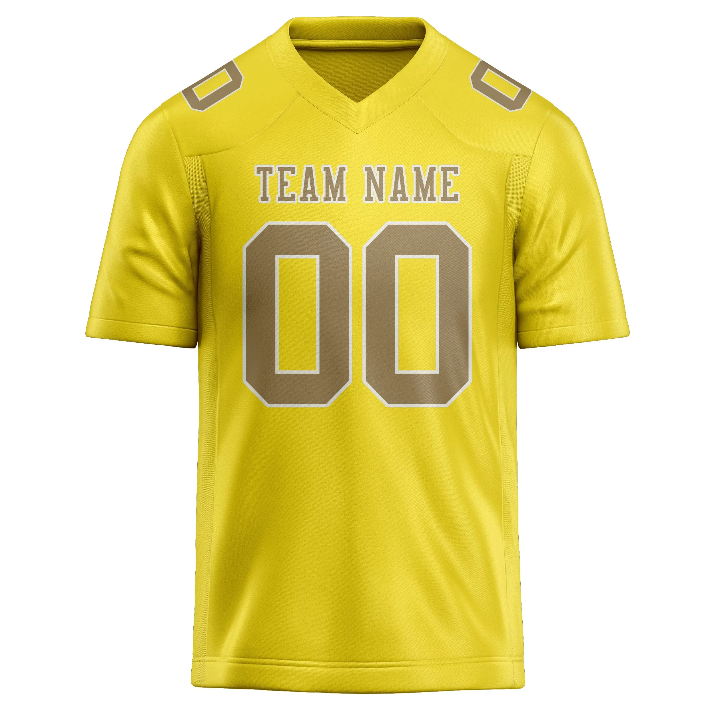 Custom Light Yellow Light Khaki Football Jersey sold by Tailorly product image thumbnail 2