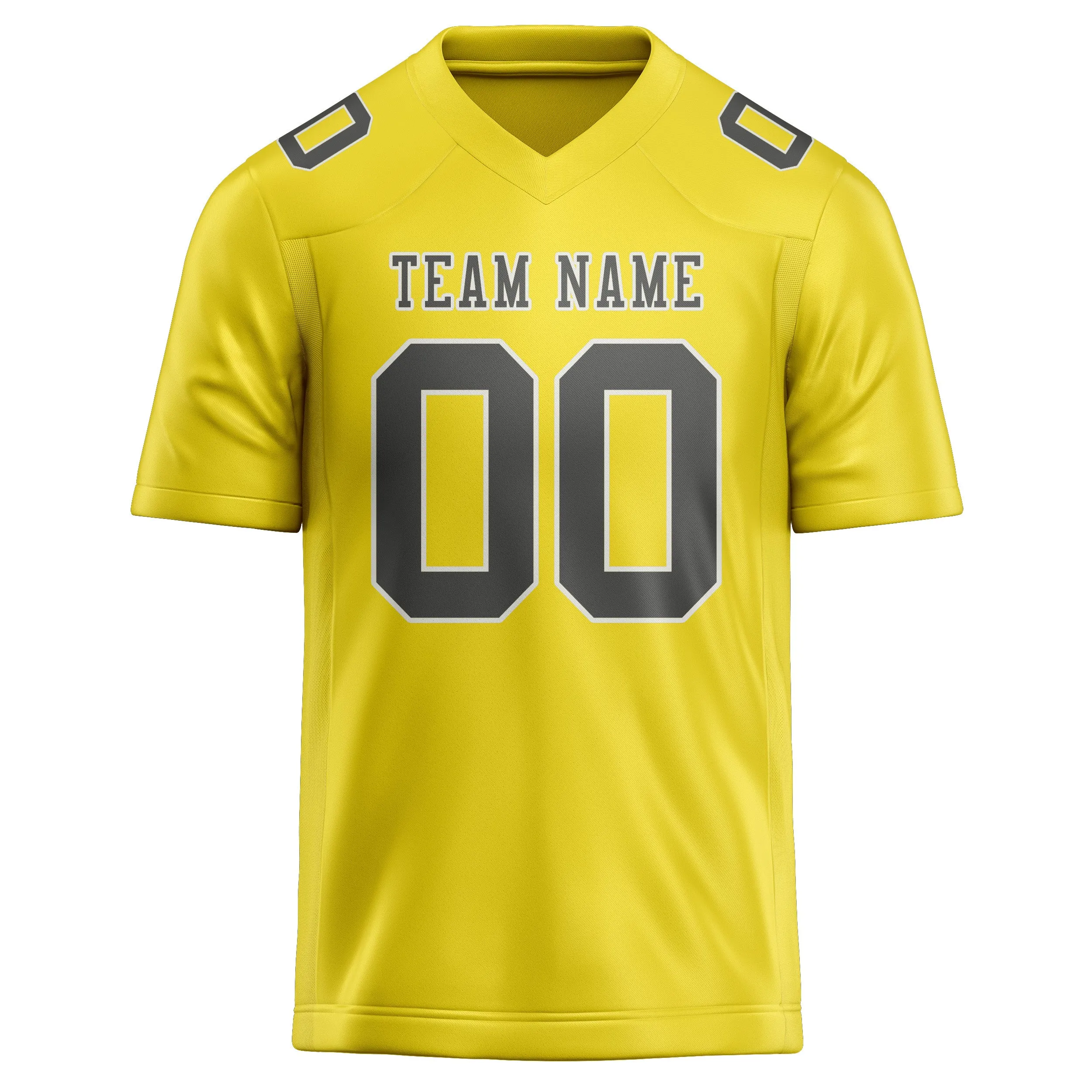 Custom Light Yellow Dark Grey Football Jersey sold by Tailorly product image thumbnail 2